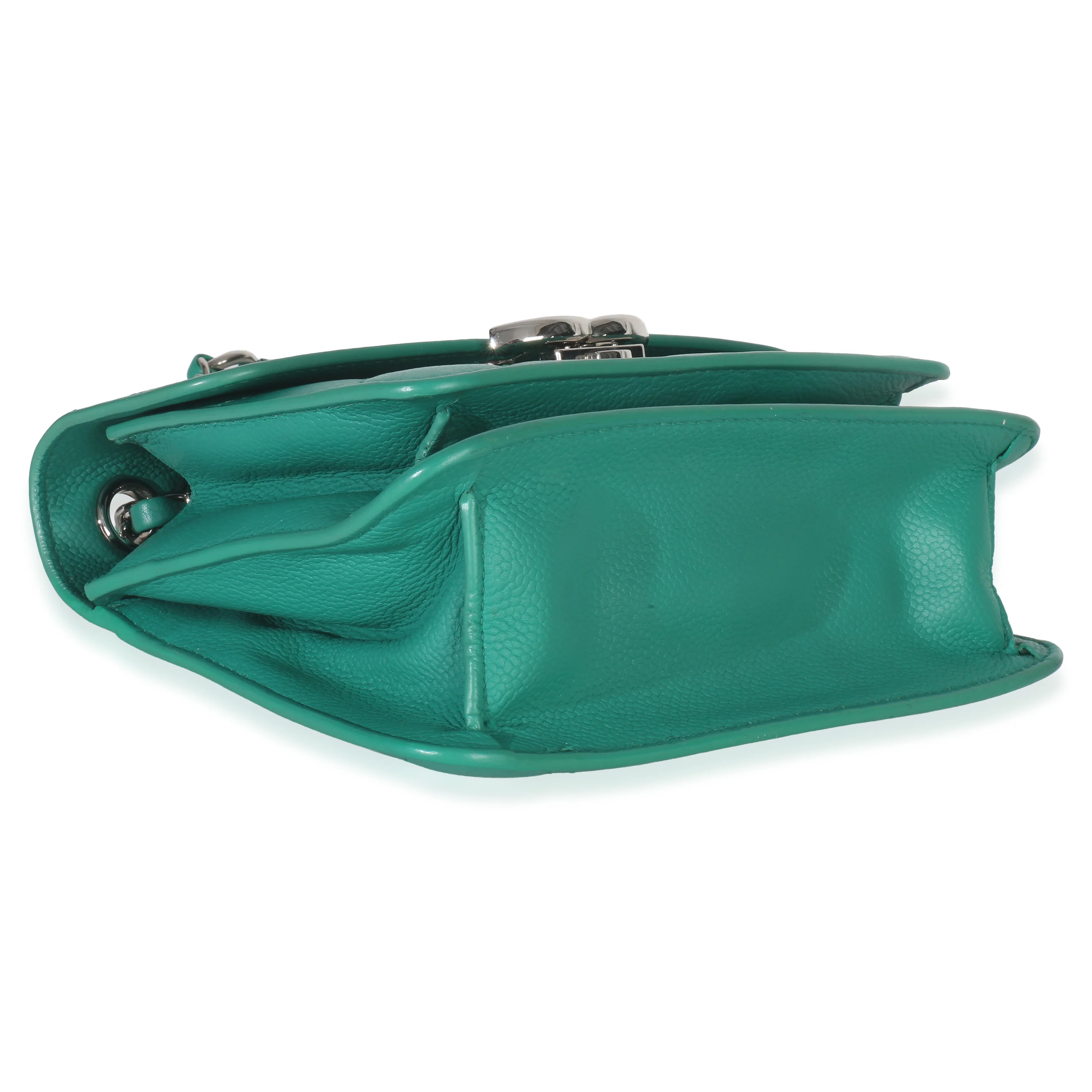Green Quilted Calfskin Small CC Box Flap Bag - Image 7