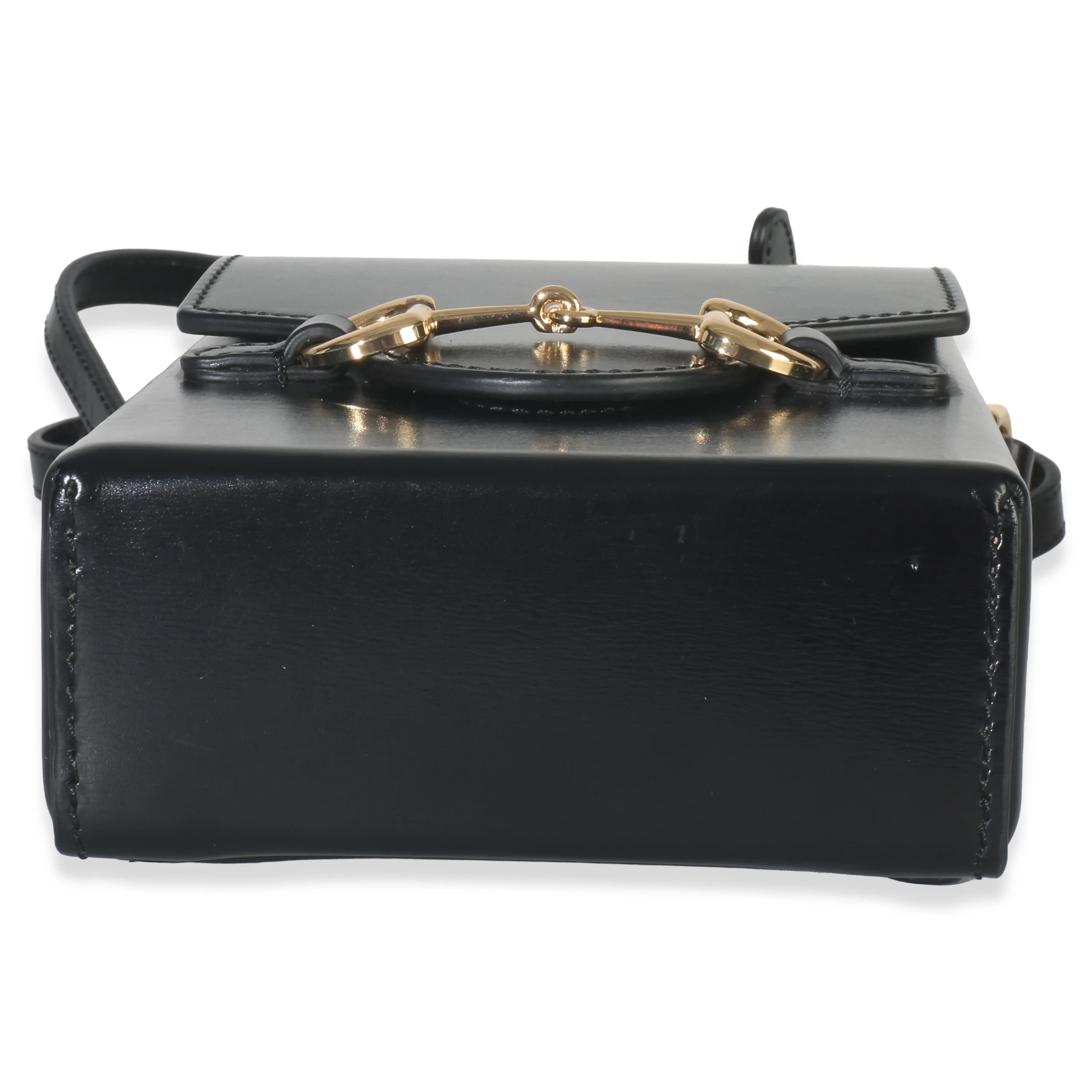 Black Boarded Plutone Calfskin Mini Horsebit 1955 Crossbody Bag - Image 5