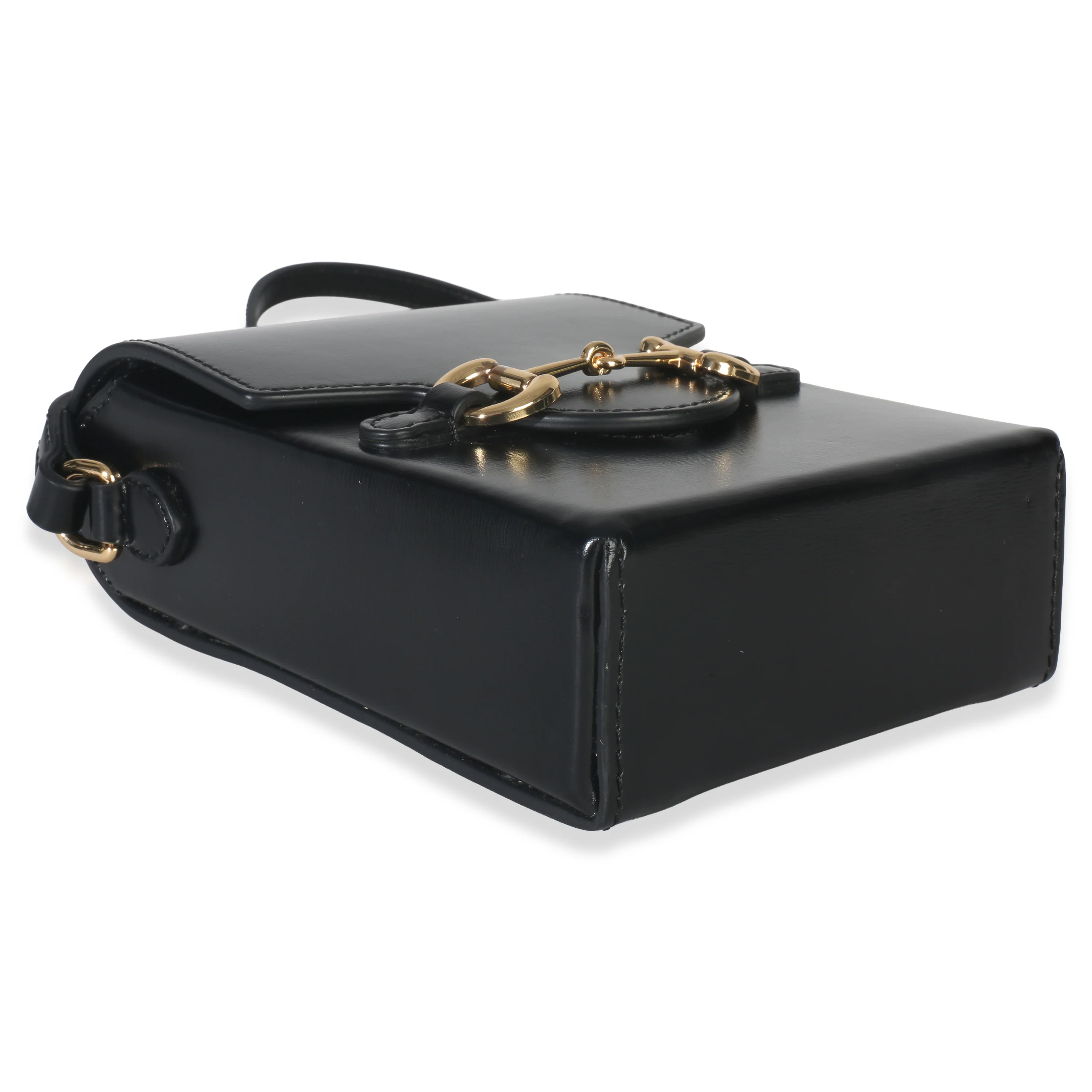 Black Boarded Plutone Calfskin Mini Horsebit 1955 Crossbody Bag - Image 7