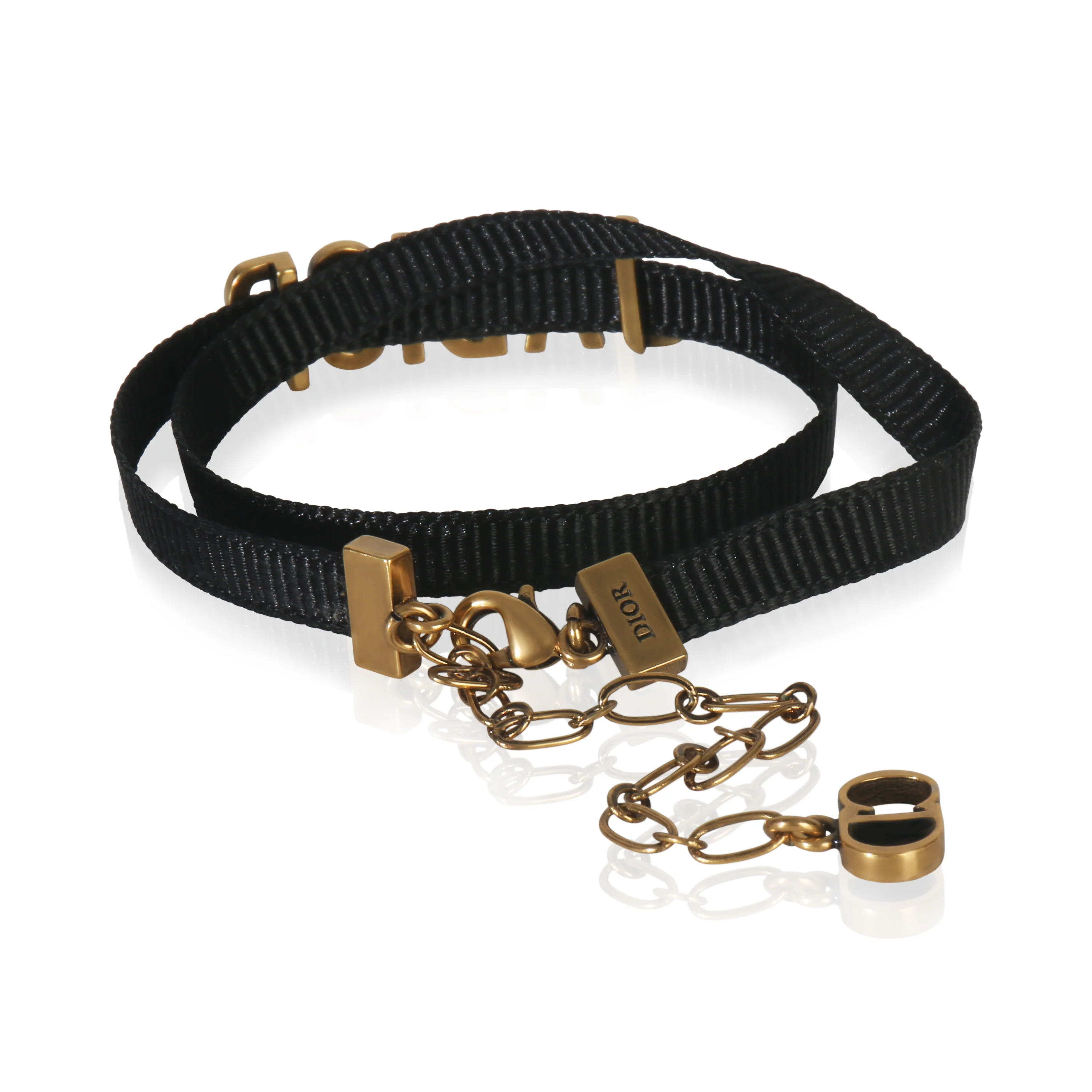 Gold-Plated  Ribbon JAdior Choker Necklace - Image 3