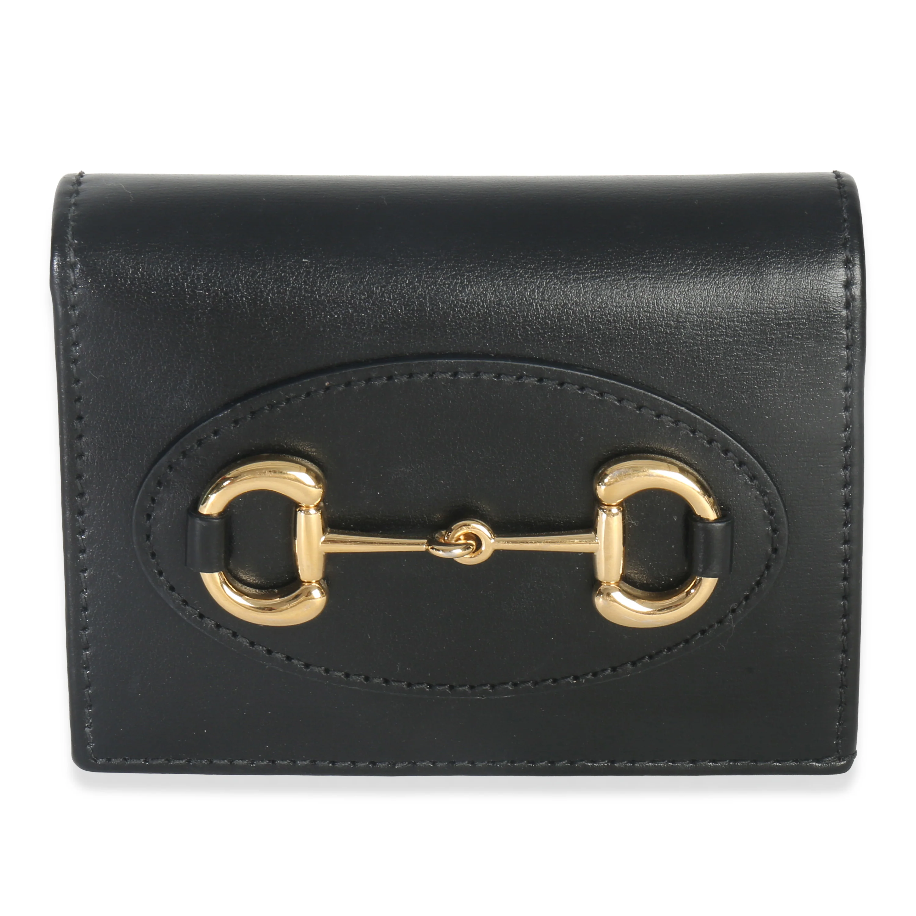 Black Calfskin Horsebit 1955 Card Case