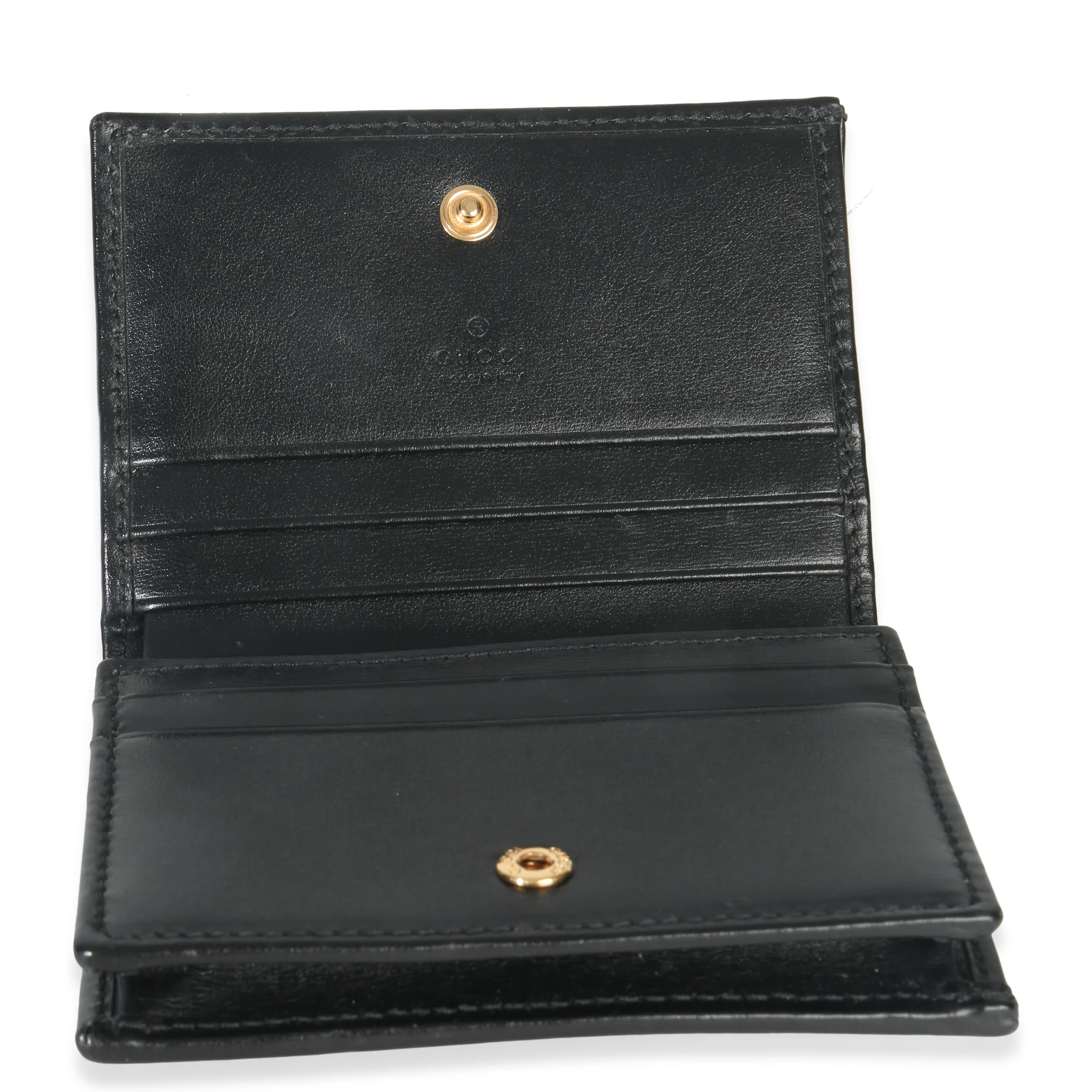 Black Calfskin Horsebit 1955 Card Case - Image 8