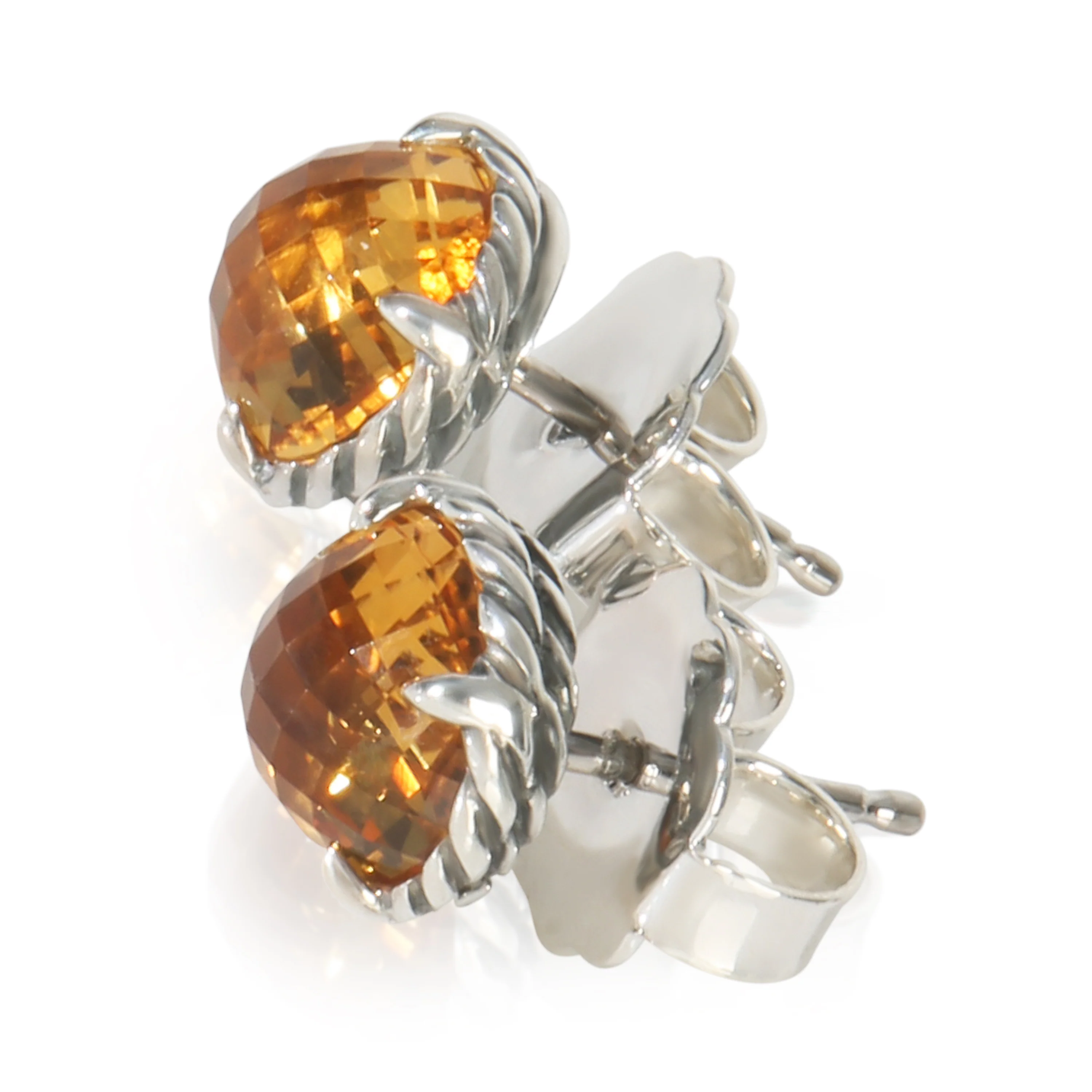 Sterling Silver Citrine Chatelaine Earrings - Image 2