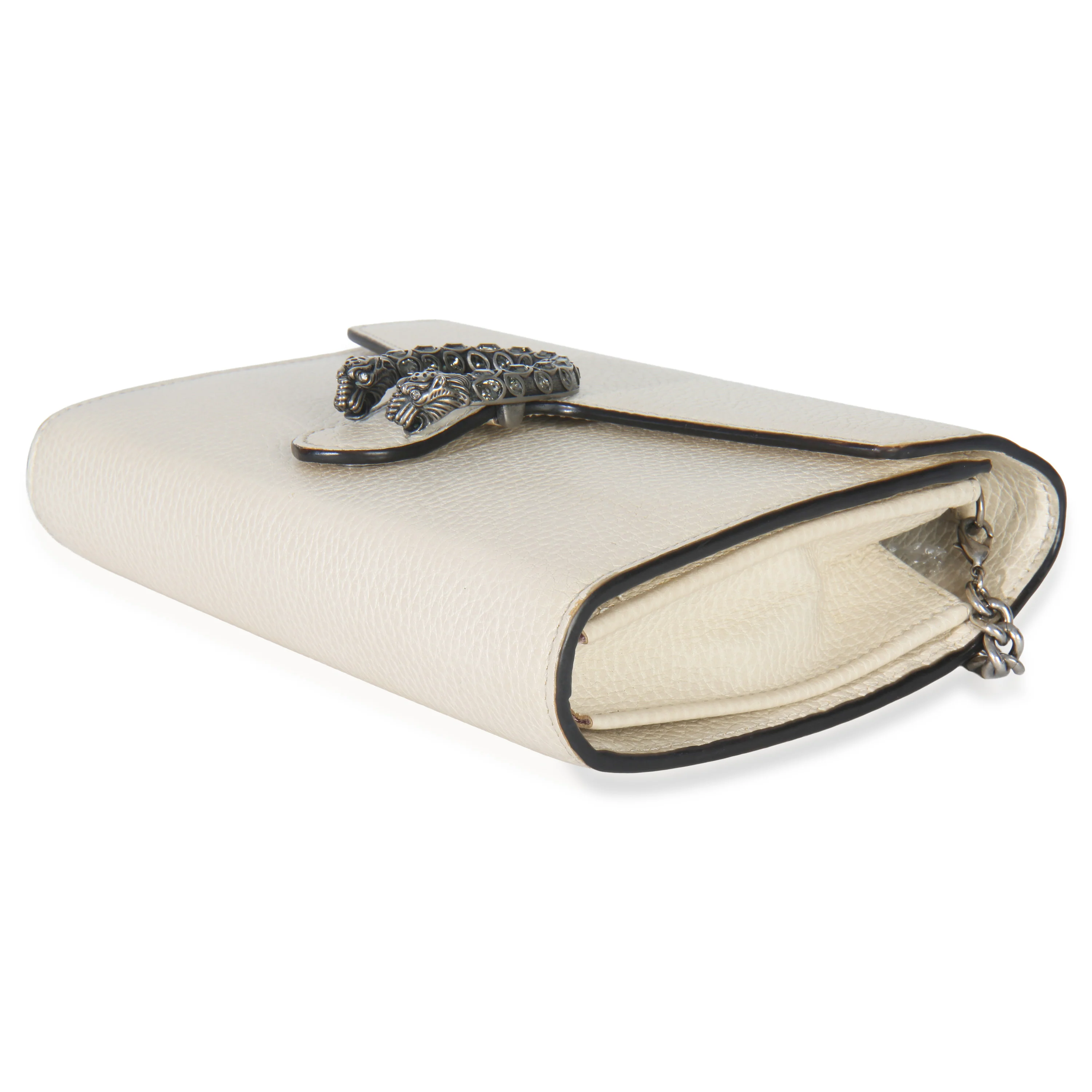 Mystic White Dollar Calfskin Mini Dionysus Chain Wallet - Image 7