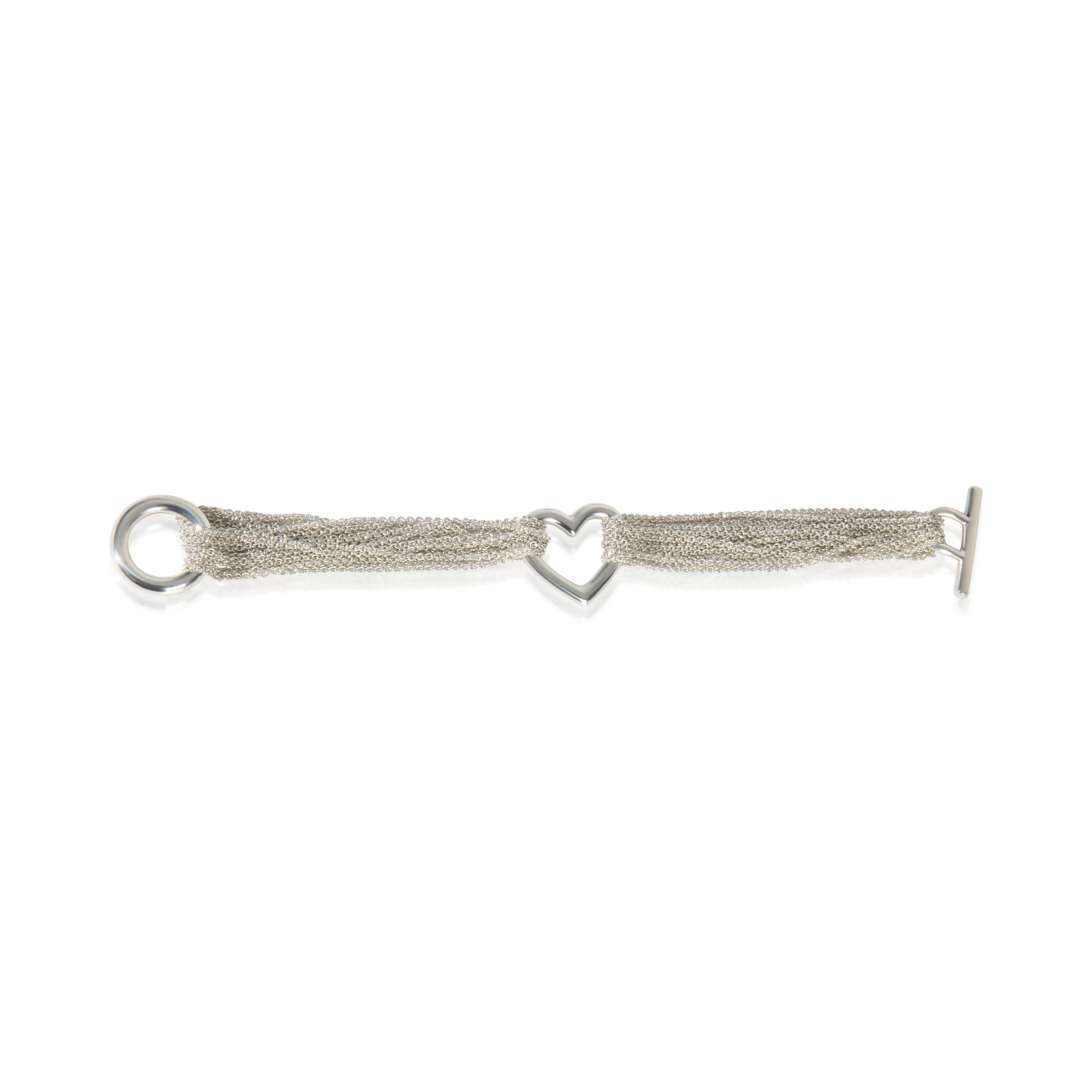 Sterling Silver  Multi Strand Heart Bracelet - Image 4