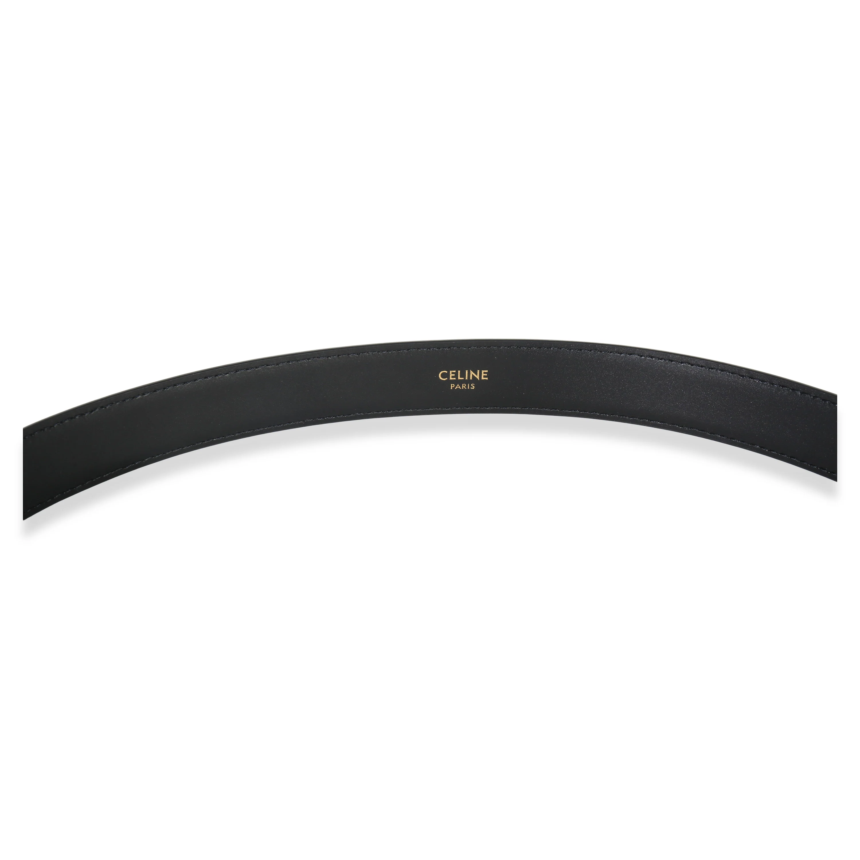 Black Taurillon Calfskin Medium 25mm Triomphe Belt 75 - Image 5