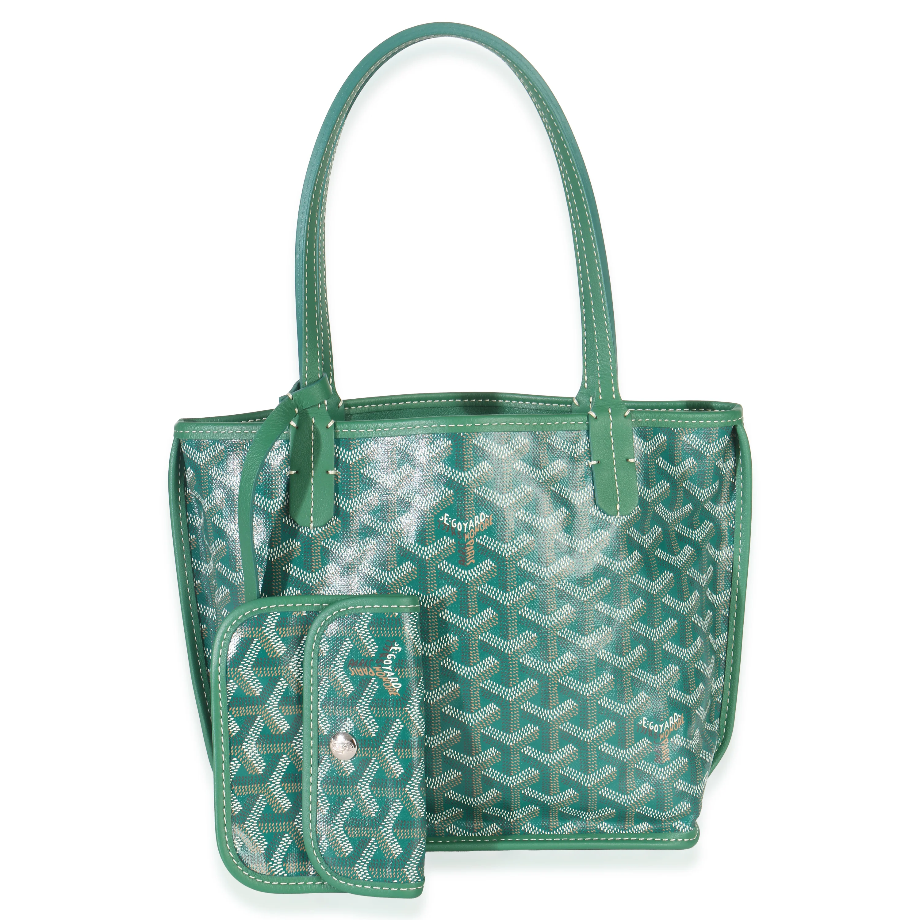 Green Goyardine Canvas Mini Anjou
