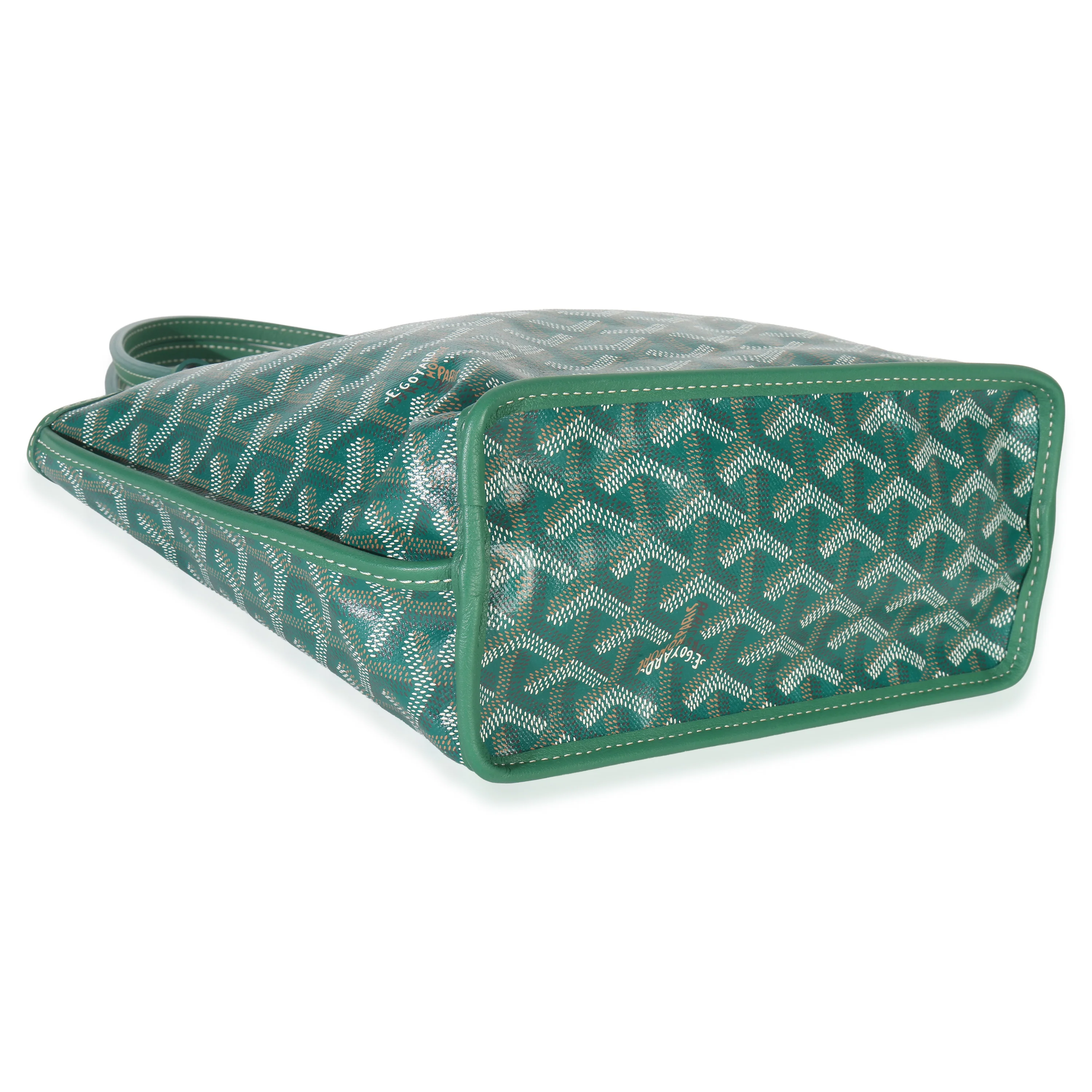 Green Goyardine Canvas Mini Anjou - Image 6