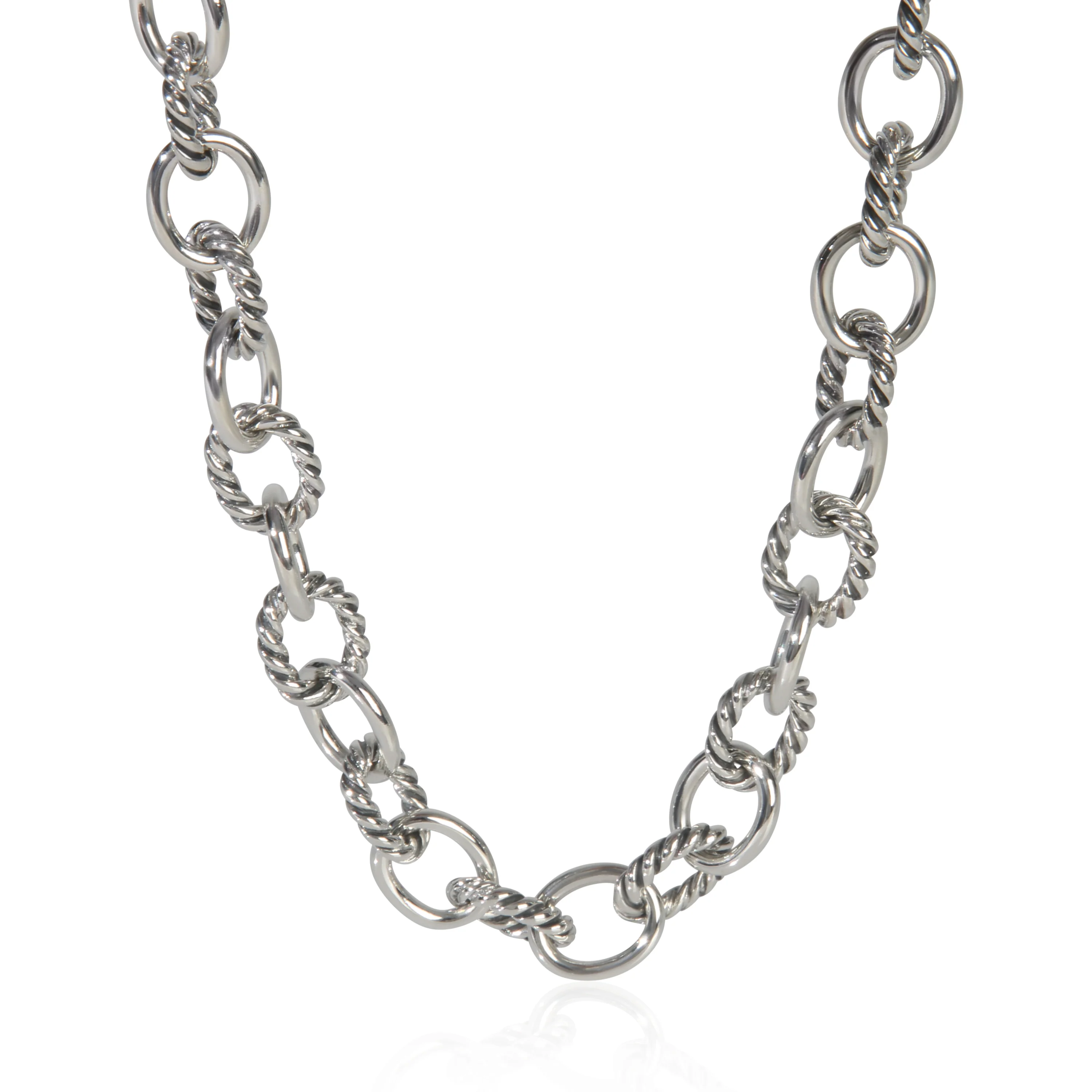 Sterling Silver  Oval Link Necklace