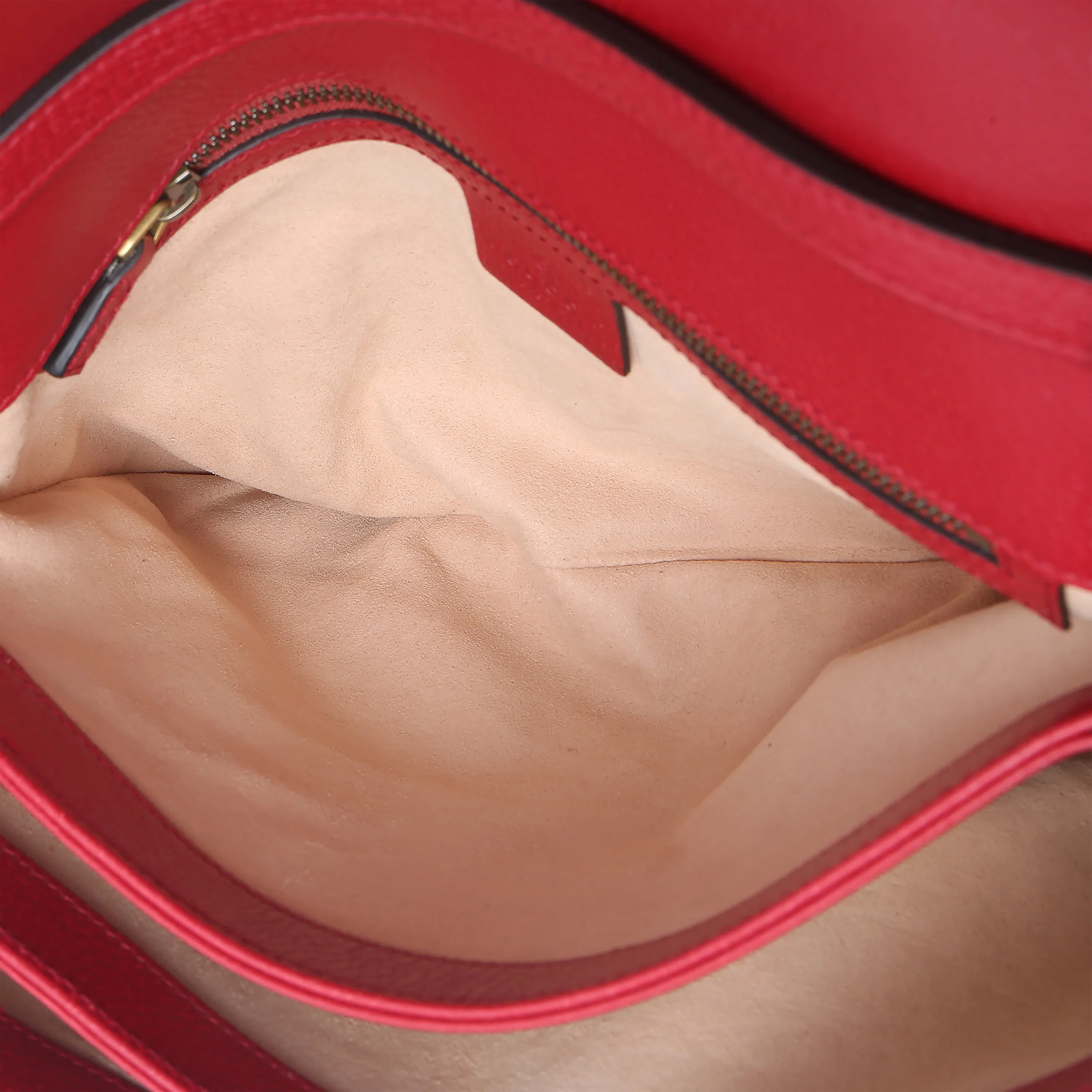 Red Calfskin GG Supreme Canvas Medium Margaret Shoulder Bag - Image 9