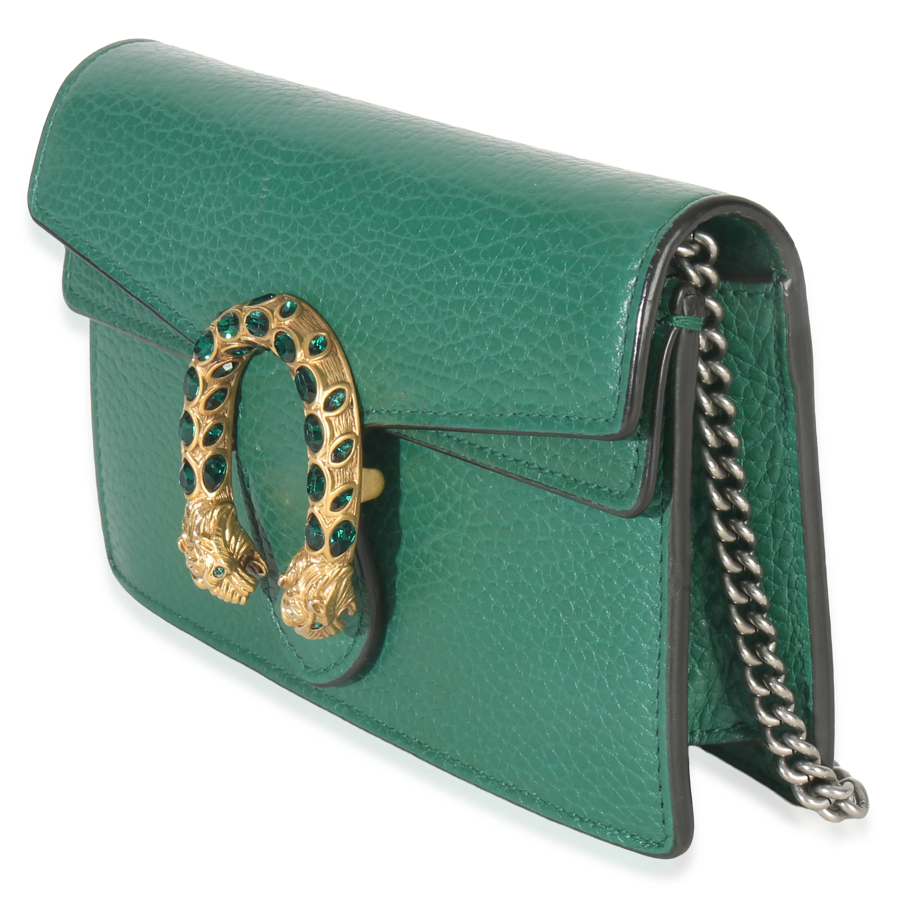 Green Dollar Calfskin Crystal Super Mini Dionysus - Image 2