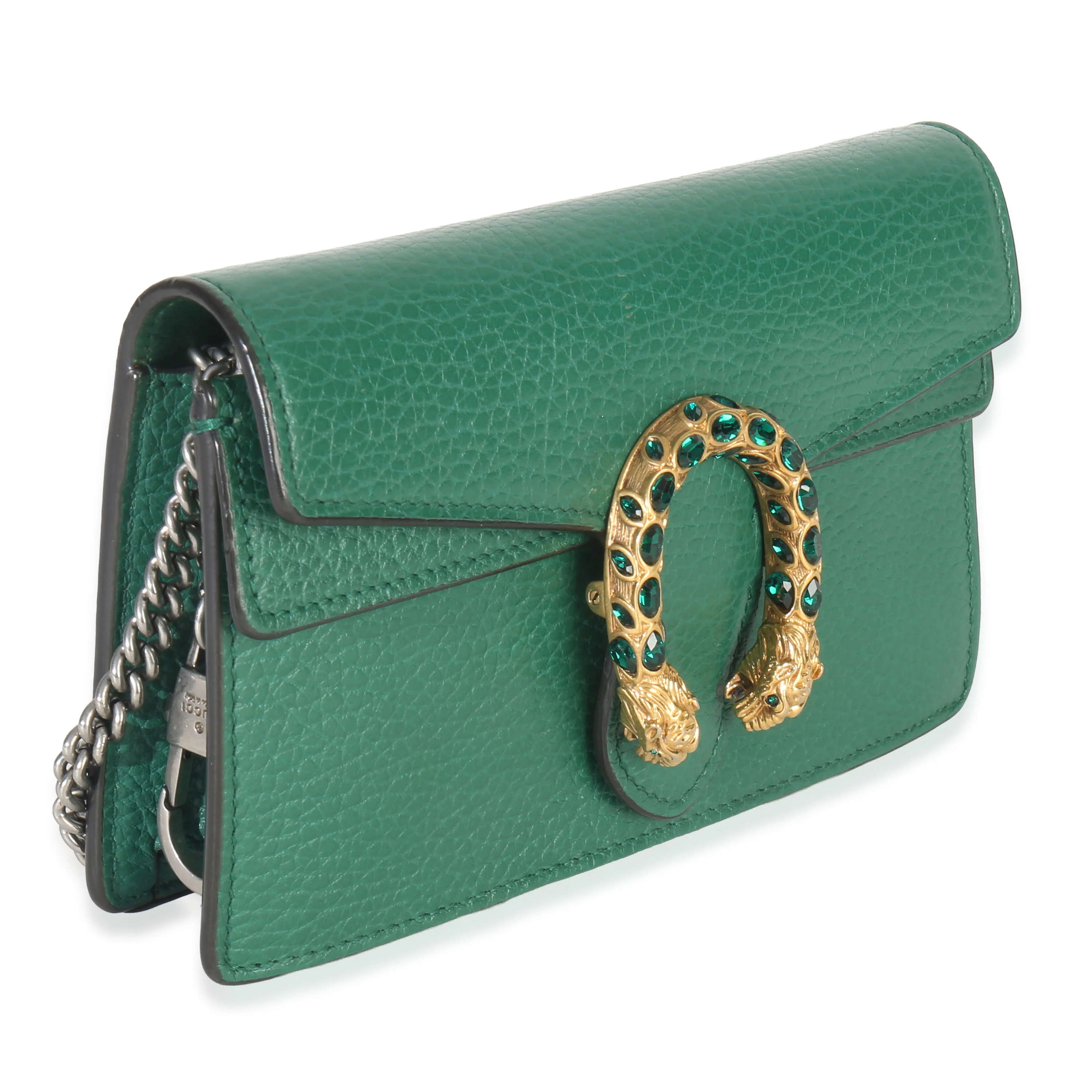 Green Dollar Calfskin Crystal Super Mini Dionysus - Image 3