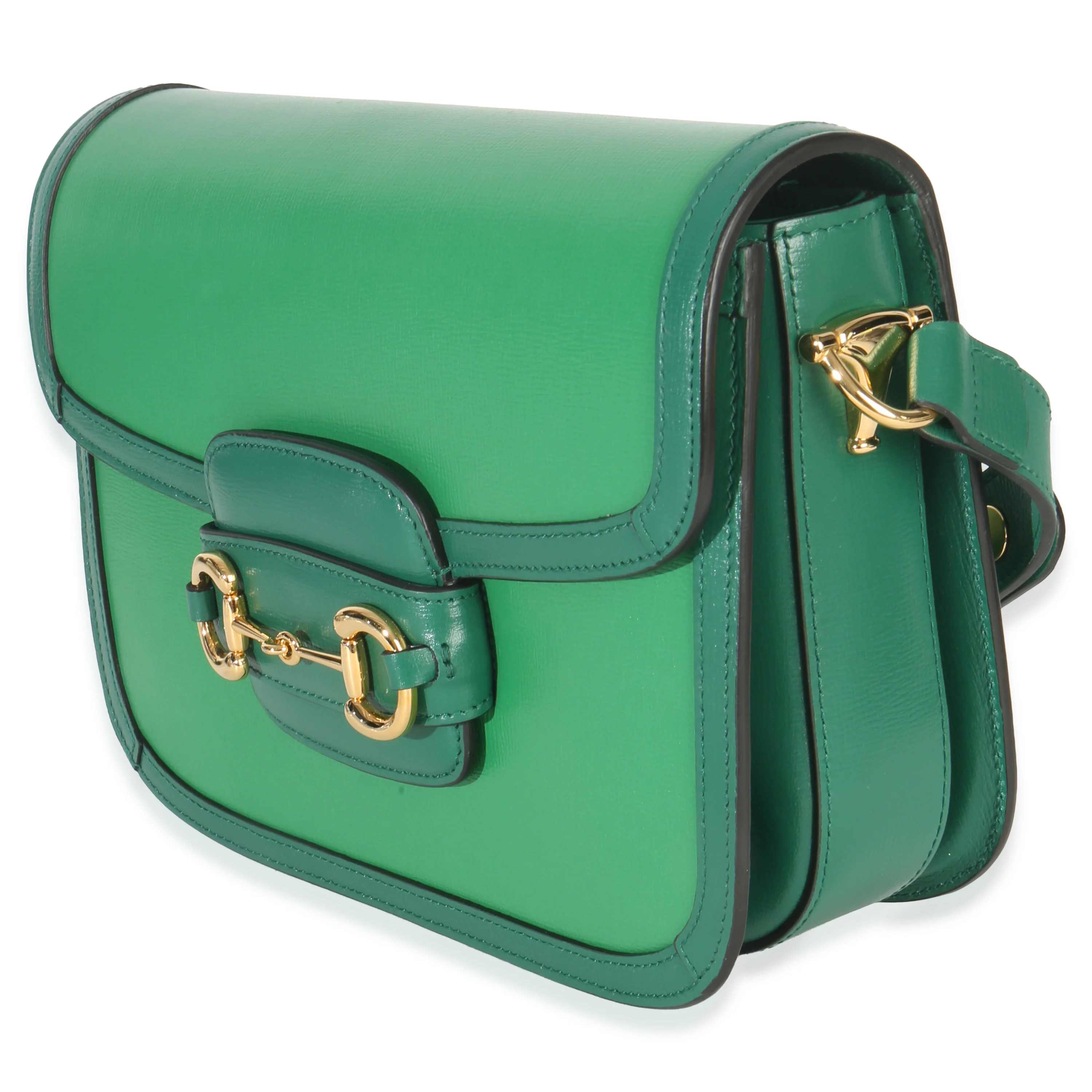 Emerald Green Azalea Calfskin Horsebit 1955 Shoulder Bag - Image 2