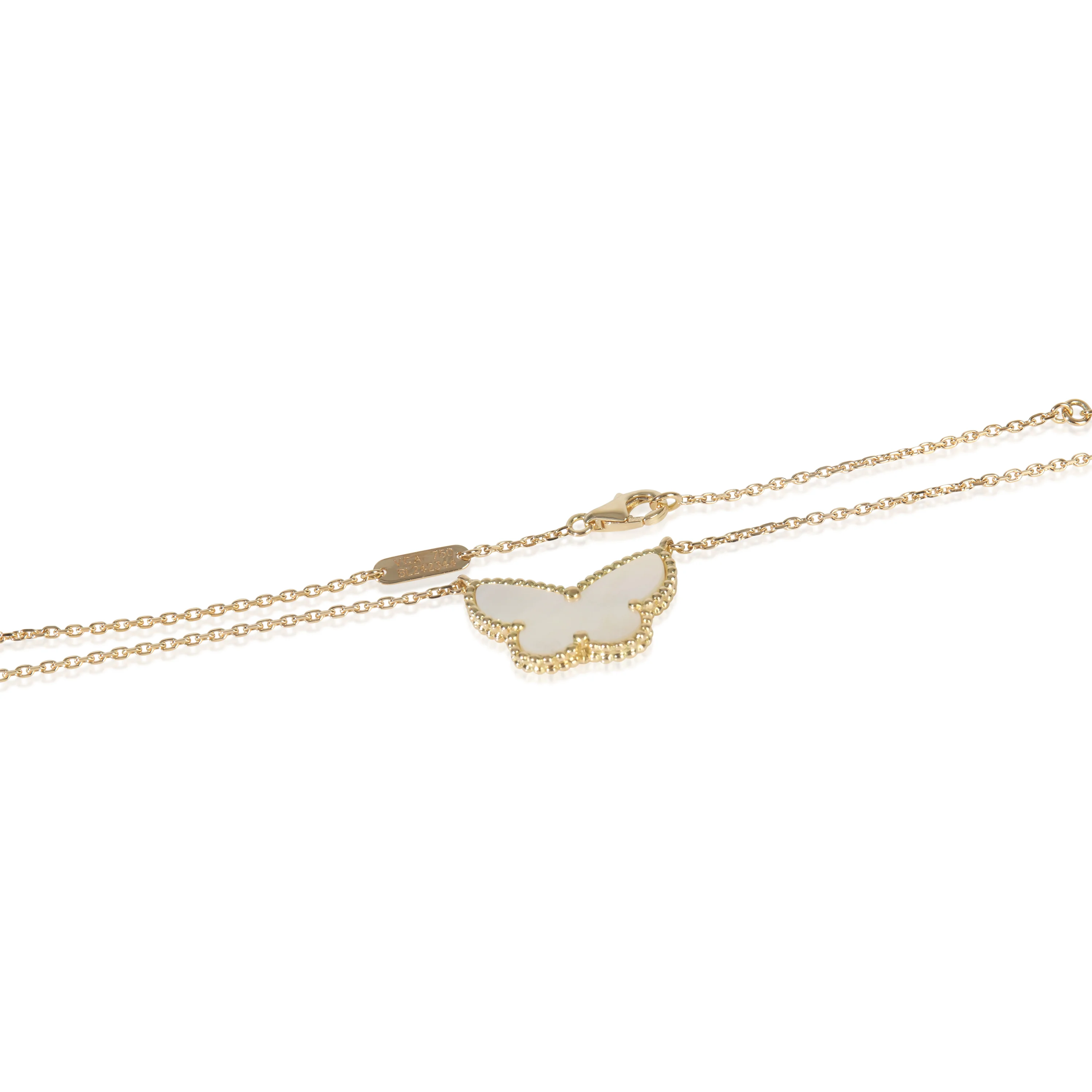 Yellow Gold Mother Of Pearl Lucky Alhambra Pendant - Image 2