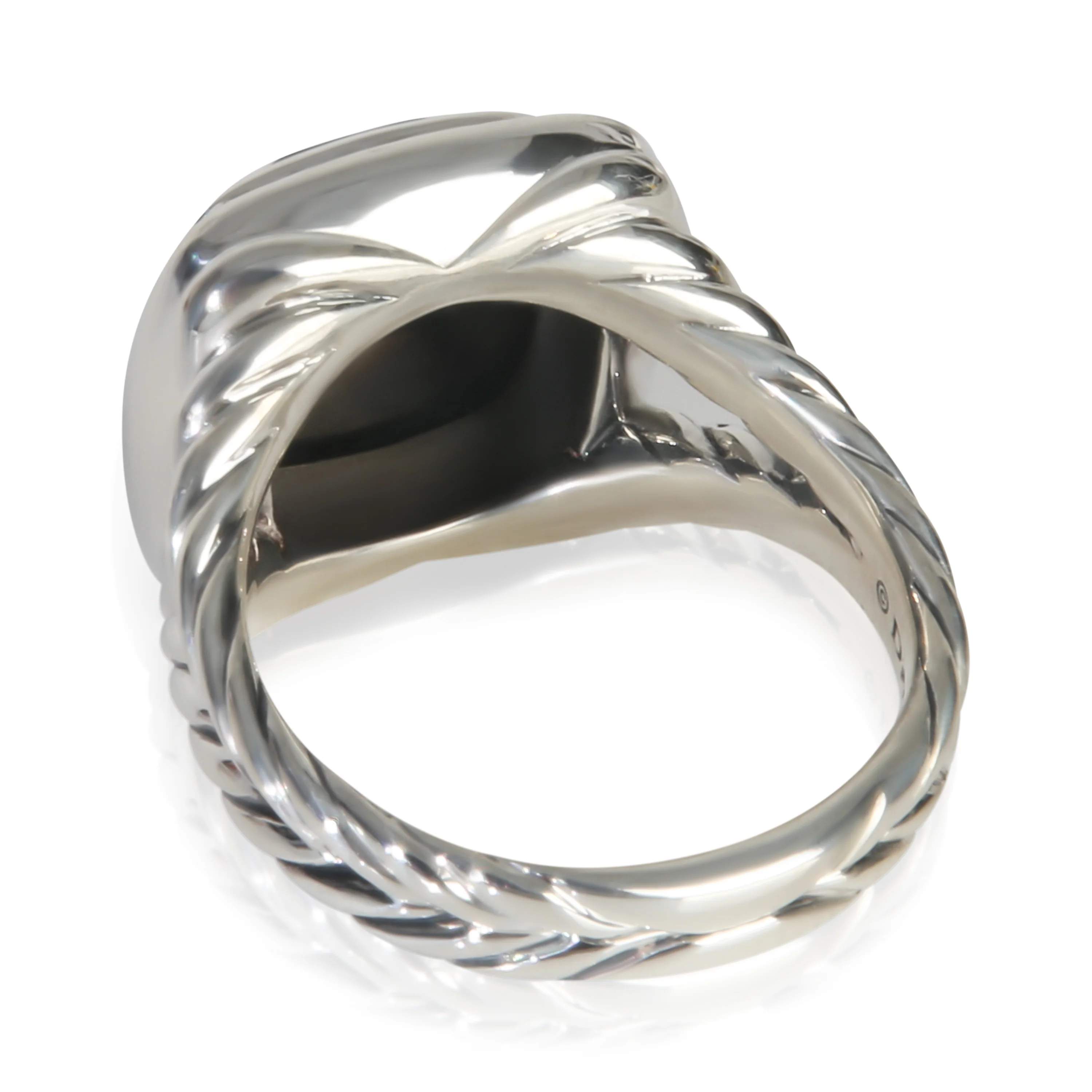 Sterling Silver Onyx and Diamond Albion Ring - Image 3