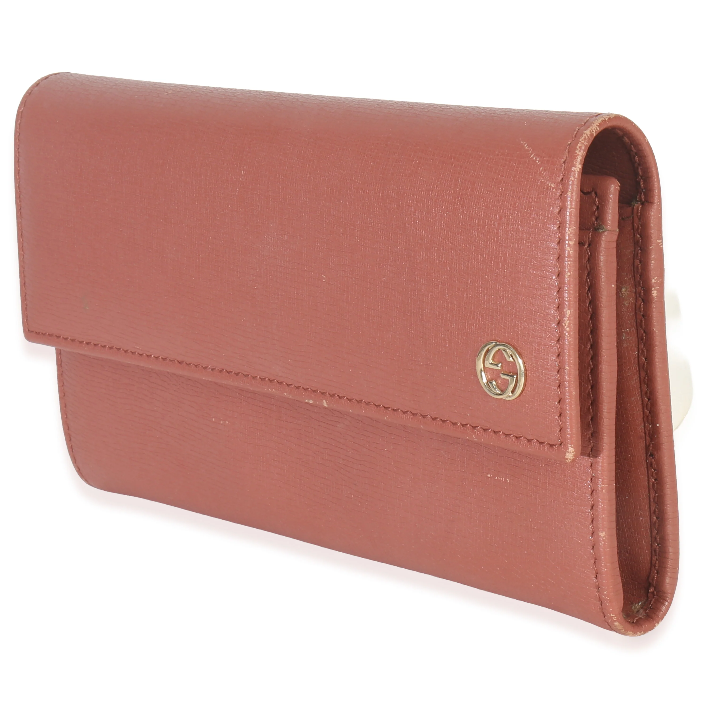 Pink Leather Interlocking G Continental Wallet - Image 2