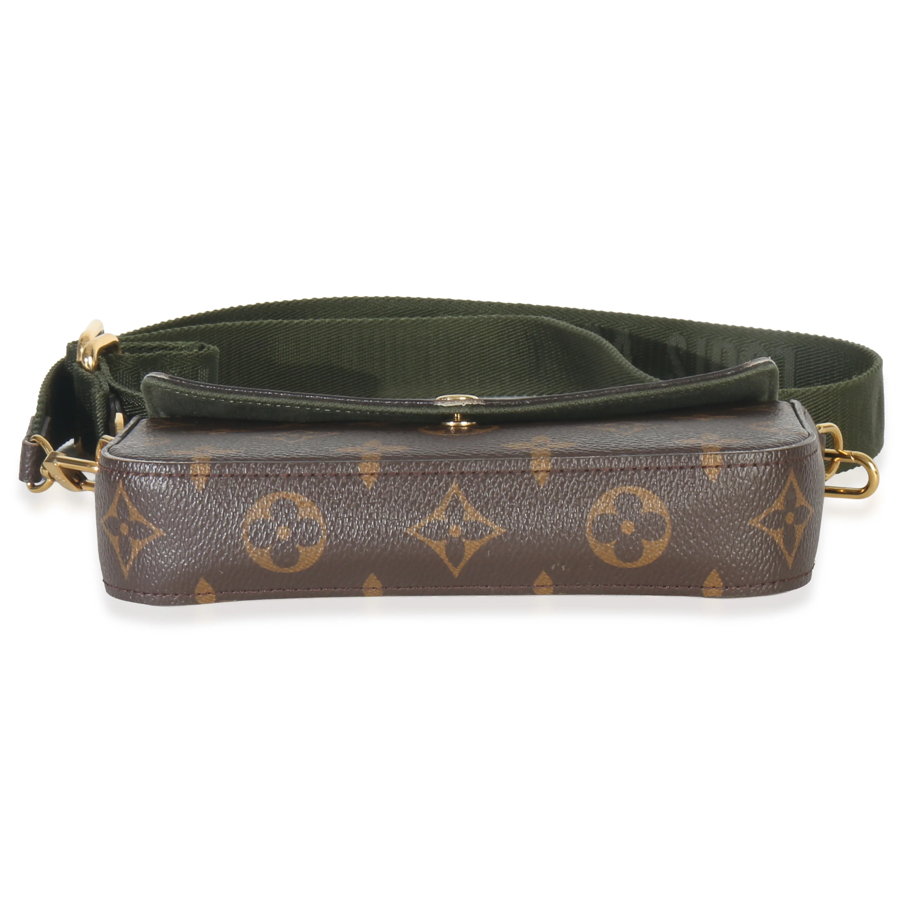 Kaki Monogram Canvas Felicie Strap & Go - Image 5