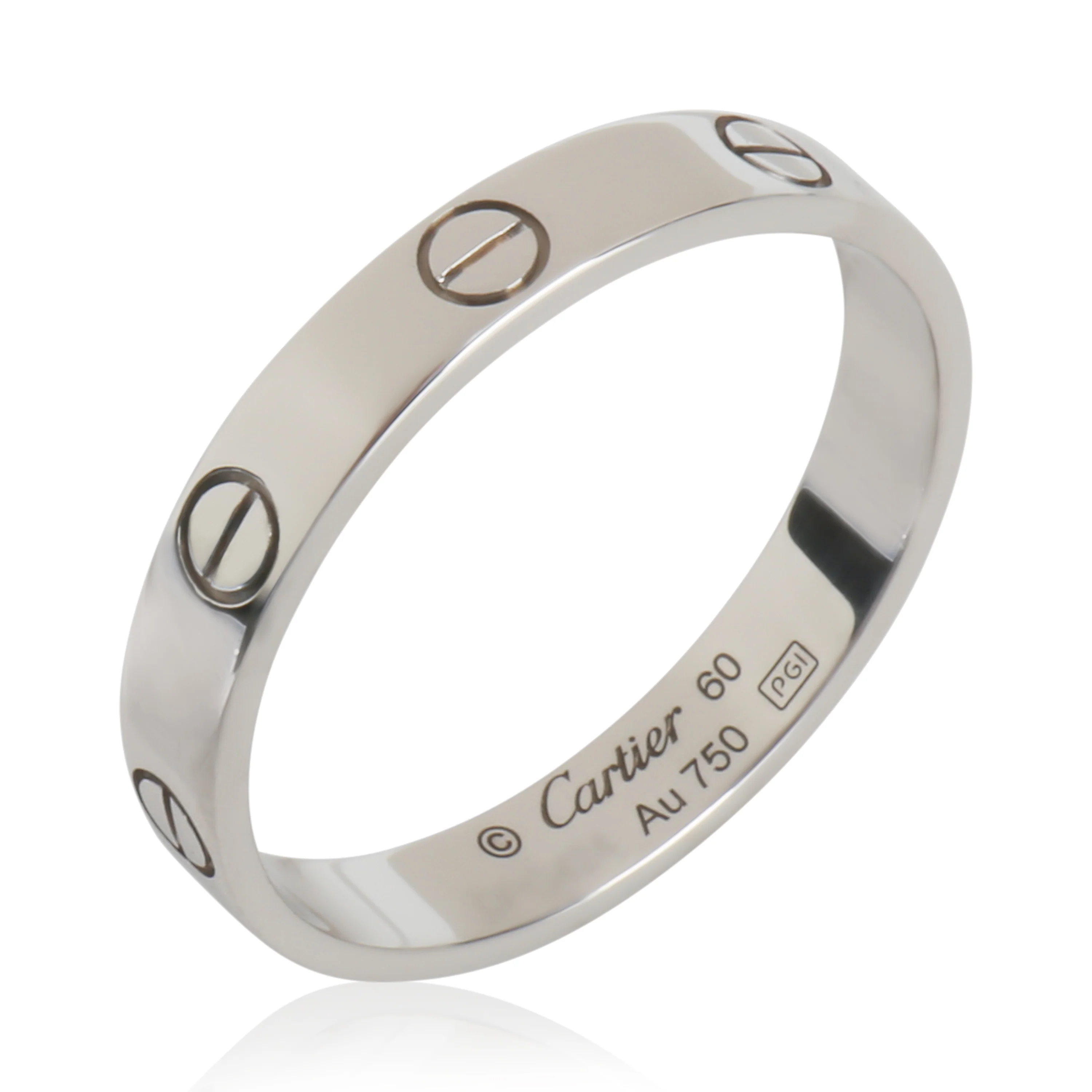 White Gold Small Model Love Ring - Image 4