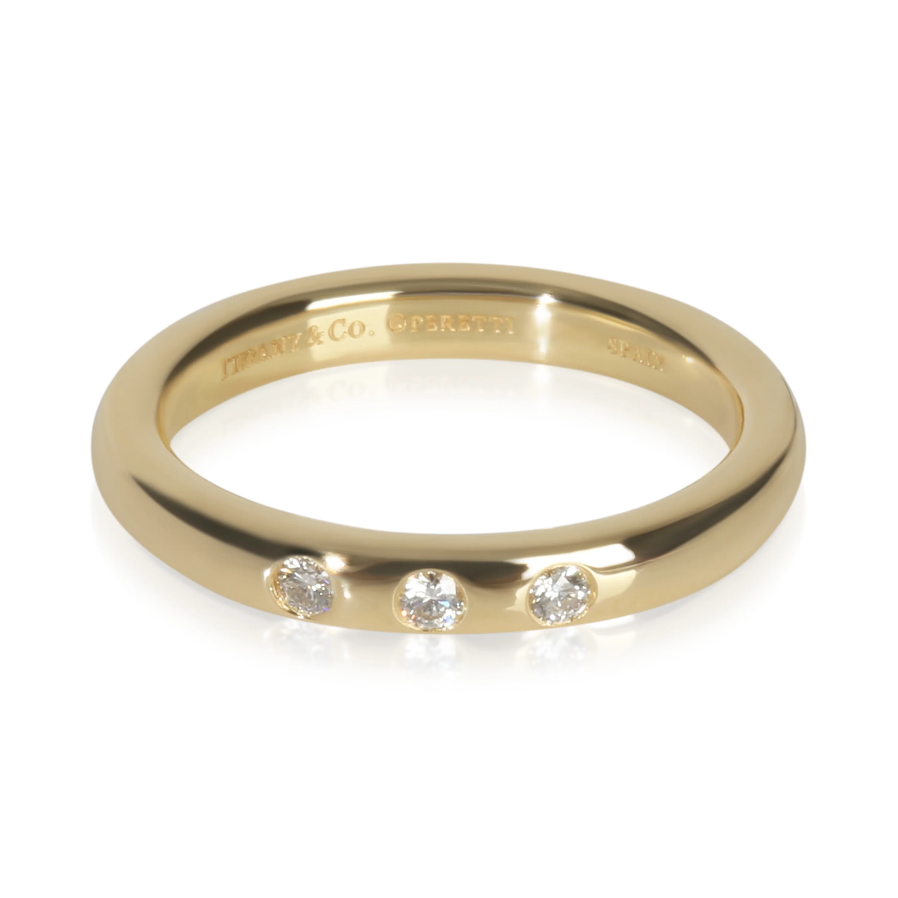 Yellow Gold Diamond Elsa Peretti Stacking Band