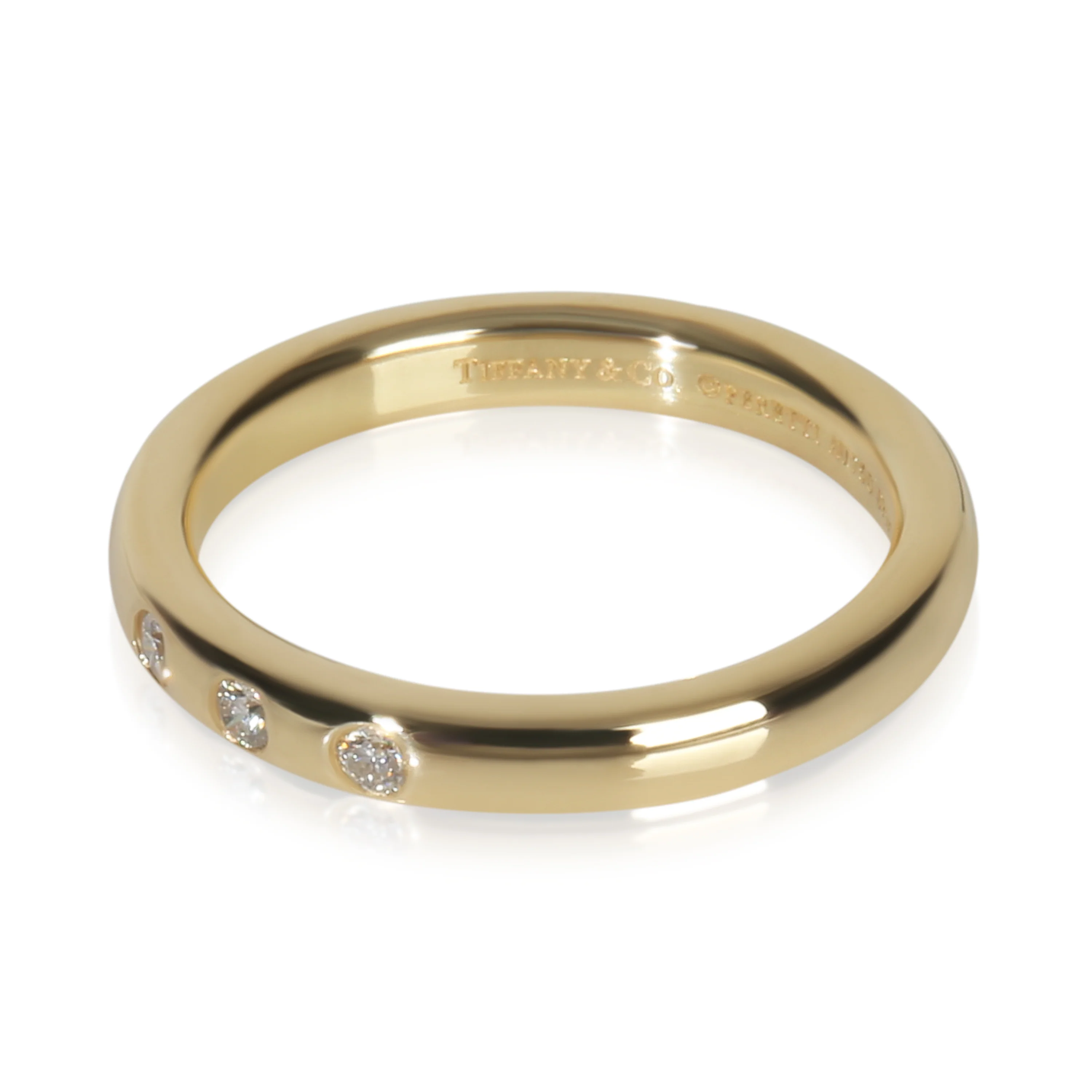 Yellow Gold Diamond Elsa Peretti Stacking Band - Image 2