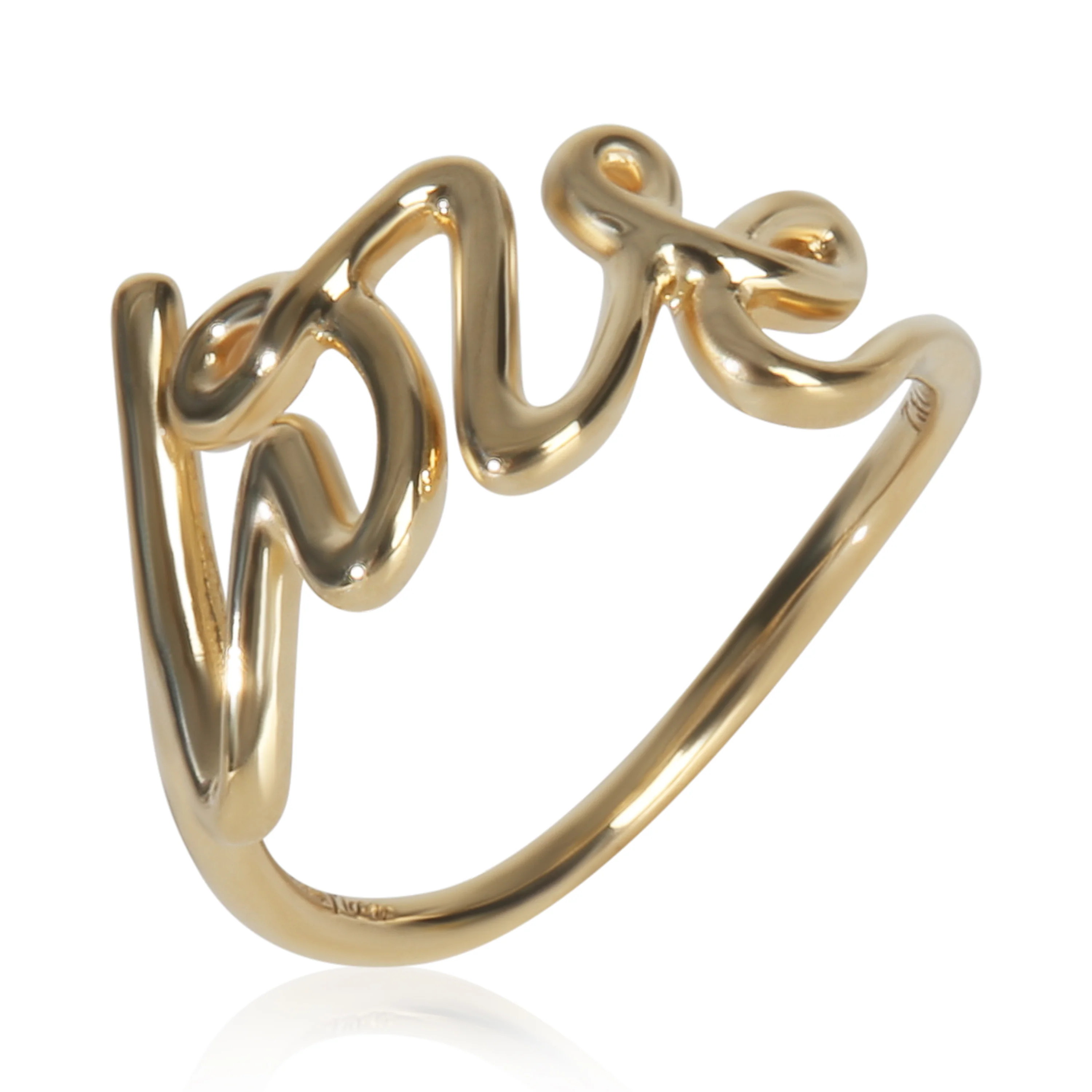 Yellow Gold Paloma Picasso Small Grafitti Love Ring - Image 4