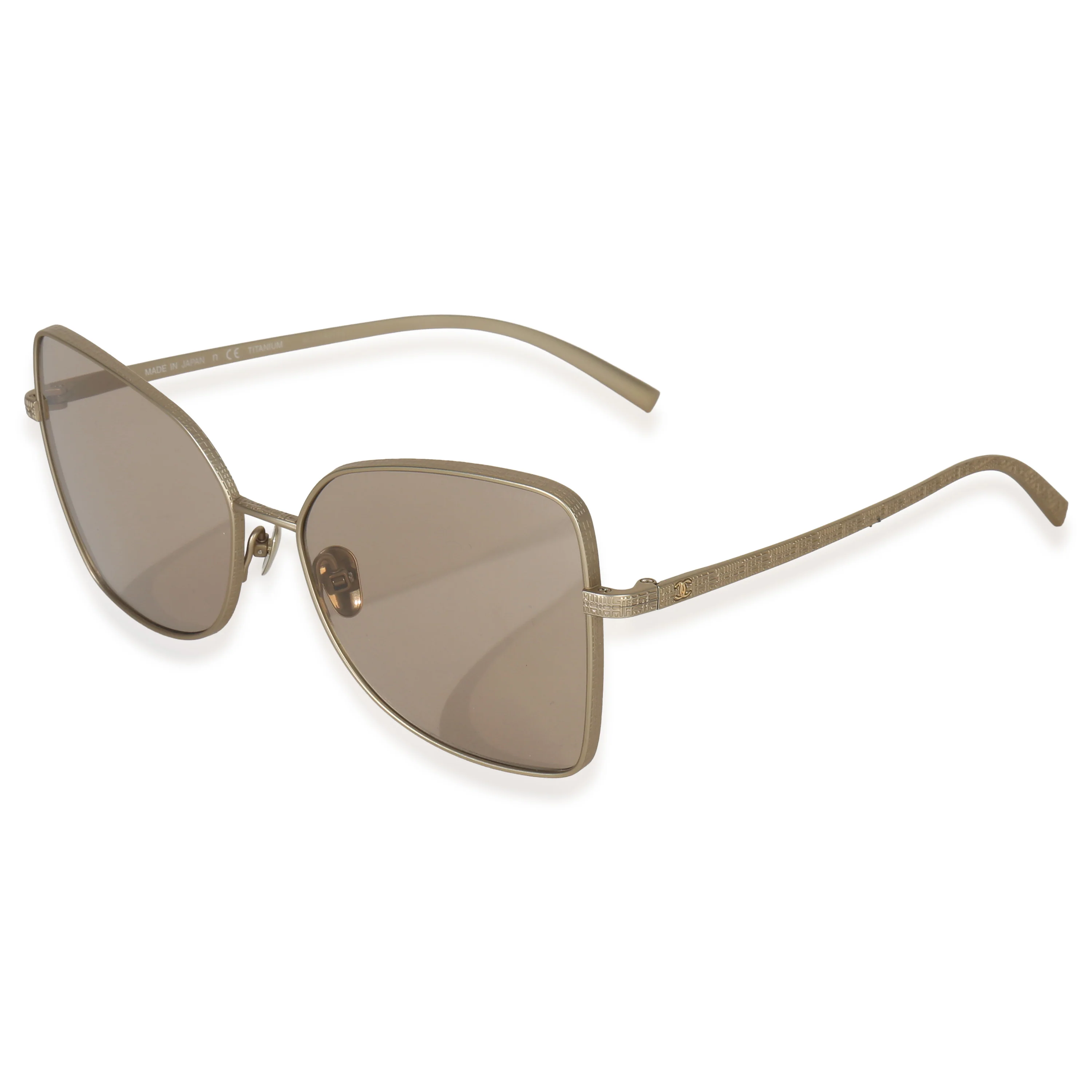 Matte Gold Titanium Oversized CC Sunglasses - Image 2