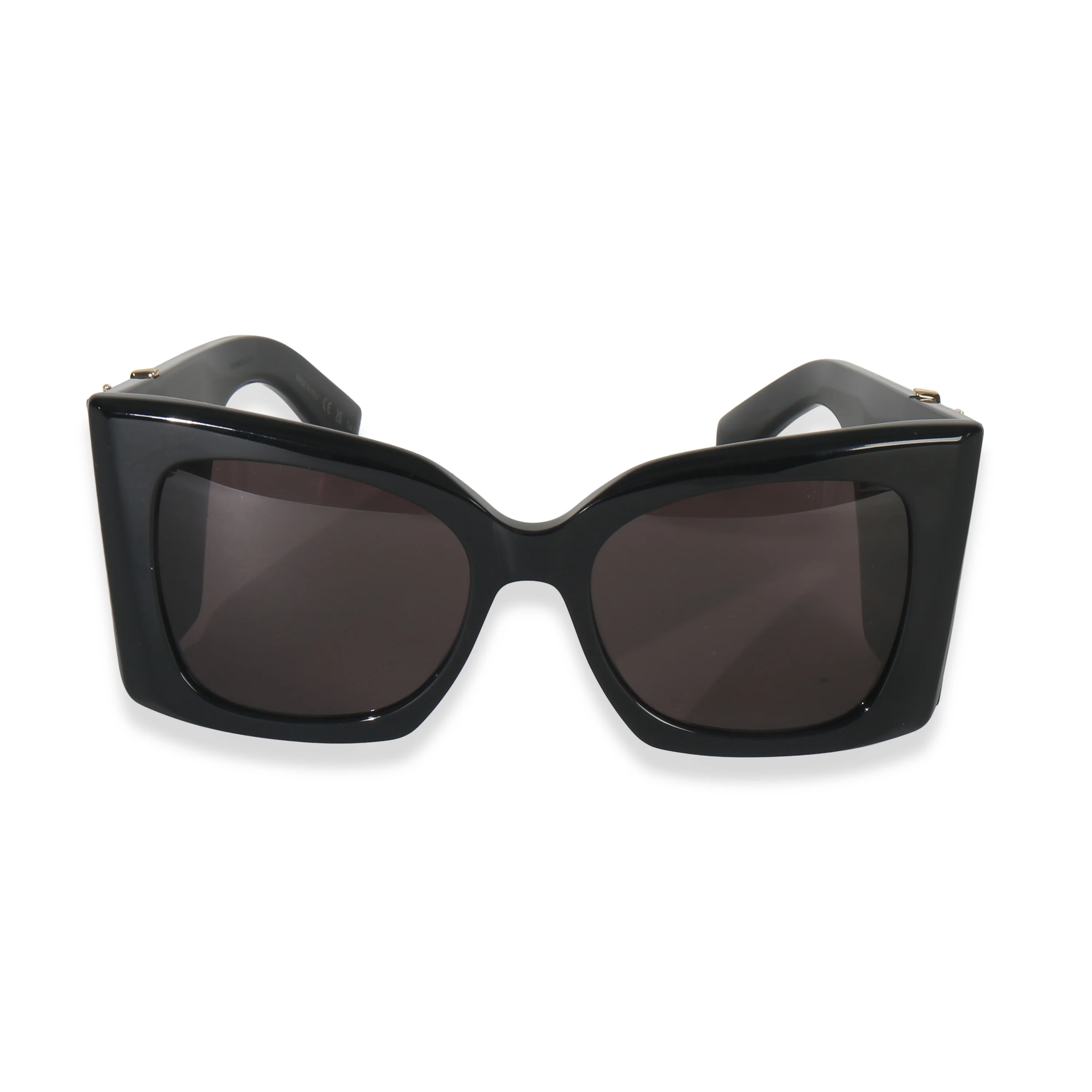 Black Acetate Blaze Monogram Oversized Sunglasses