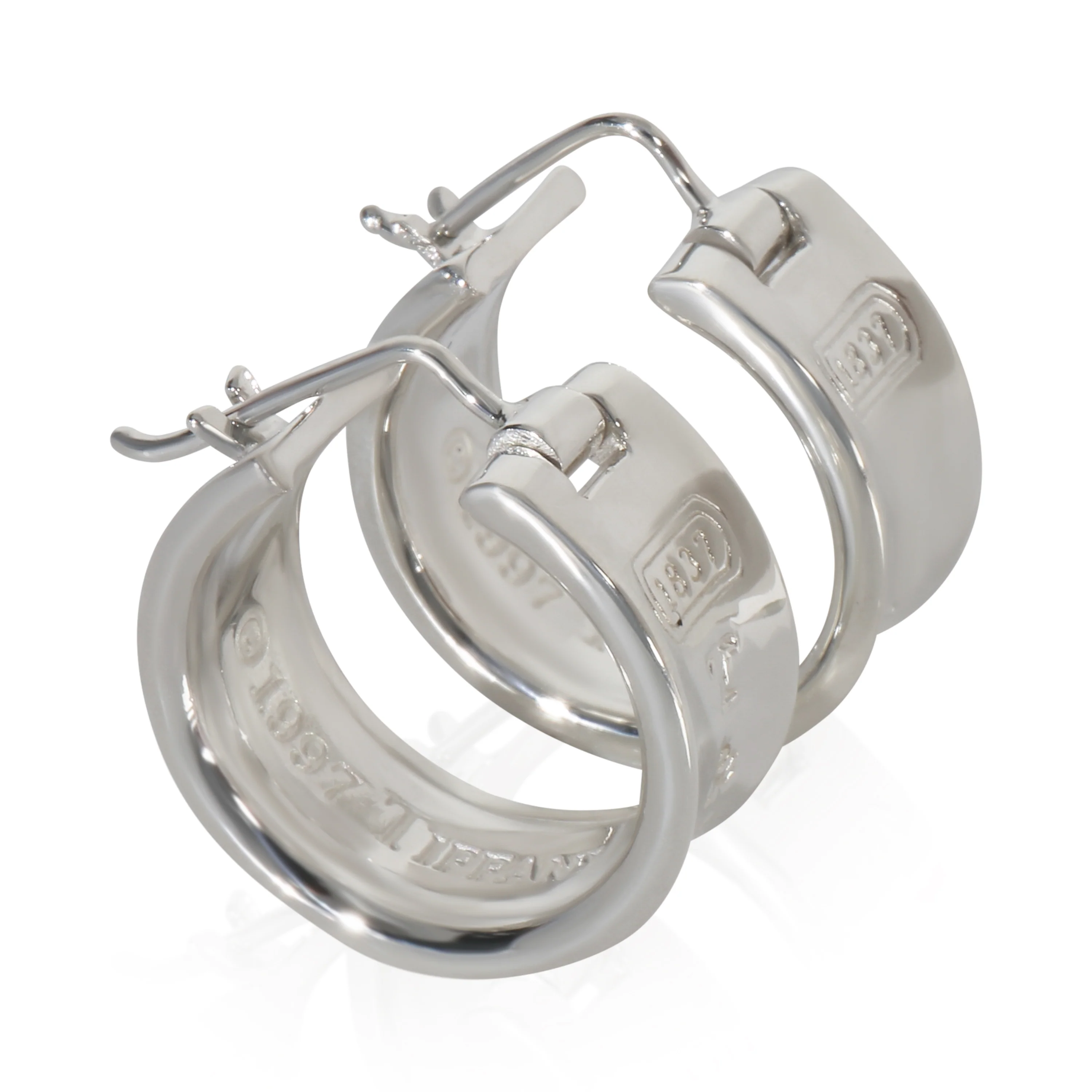 Sterling Silver 1837 Hoop Earrings - Image 2