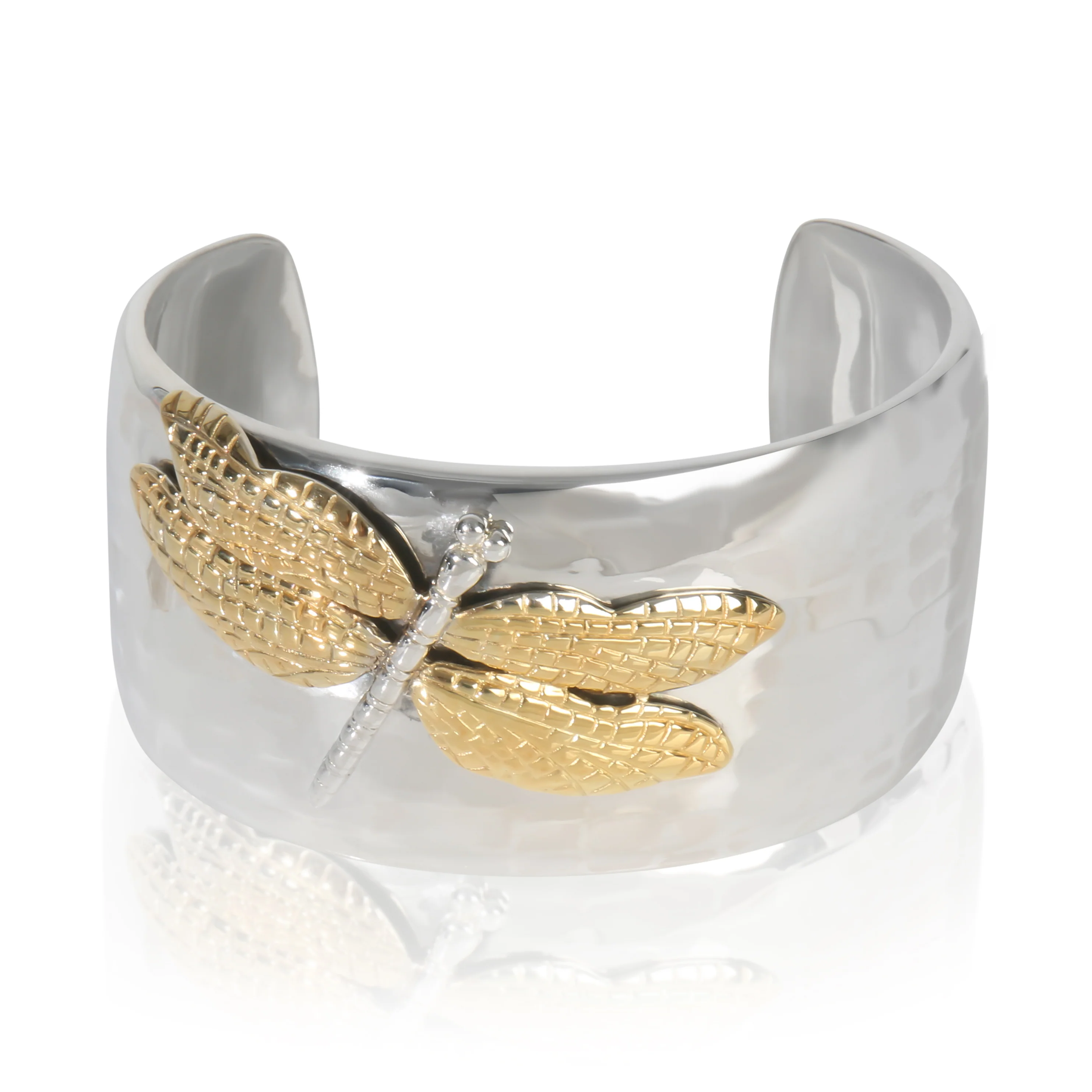 Yellow Gold & Sterling Silver  Dragonfly Bracelet