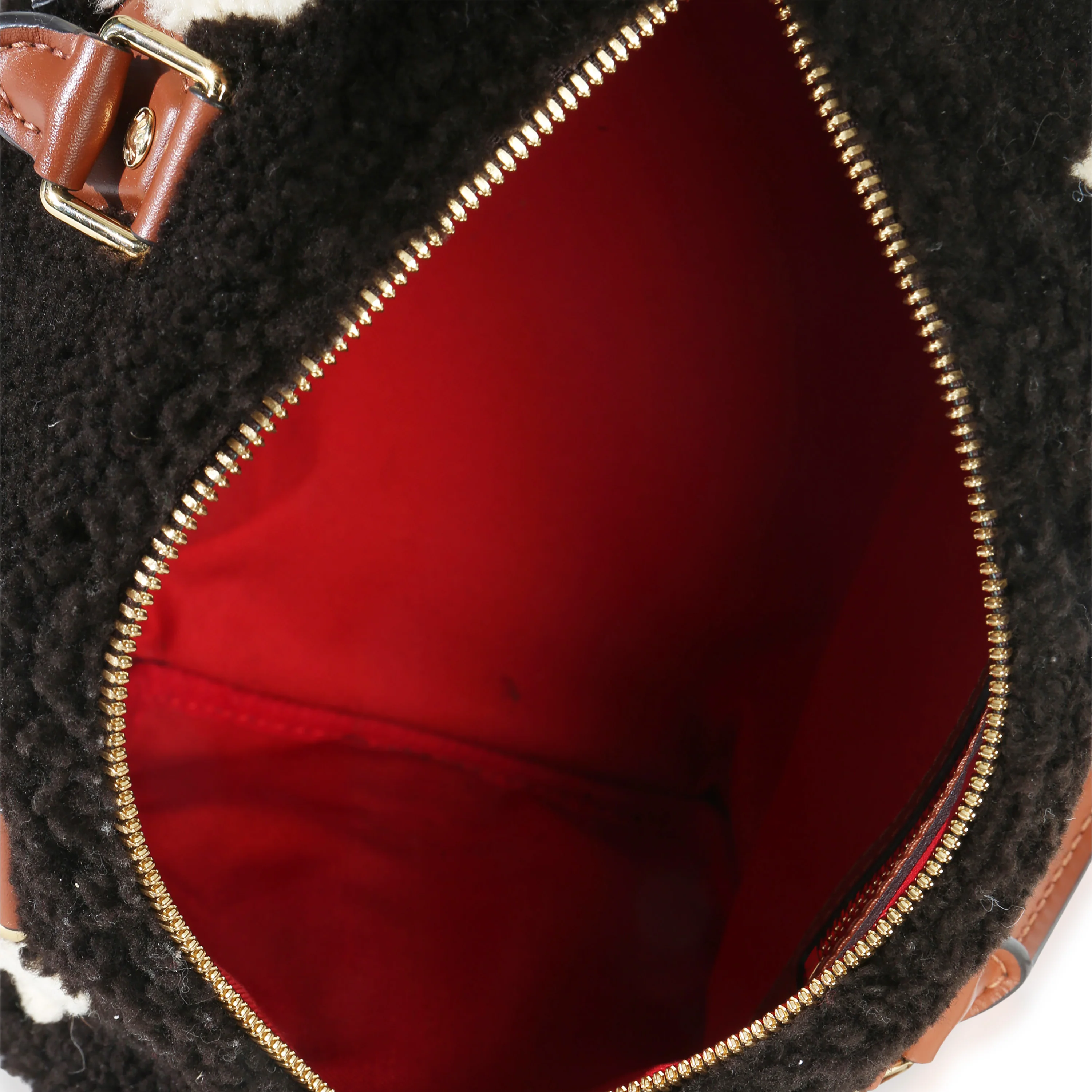 Black Monogram Teddy Fleece Speedy Bandouliere 25 - Image 9