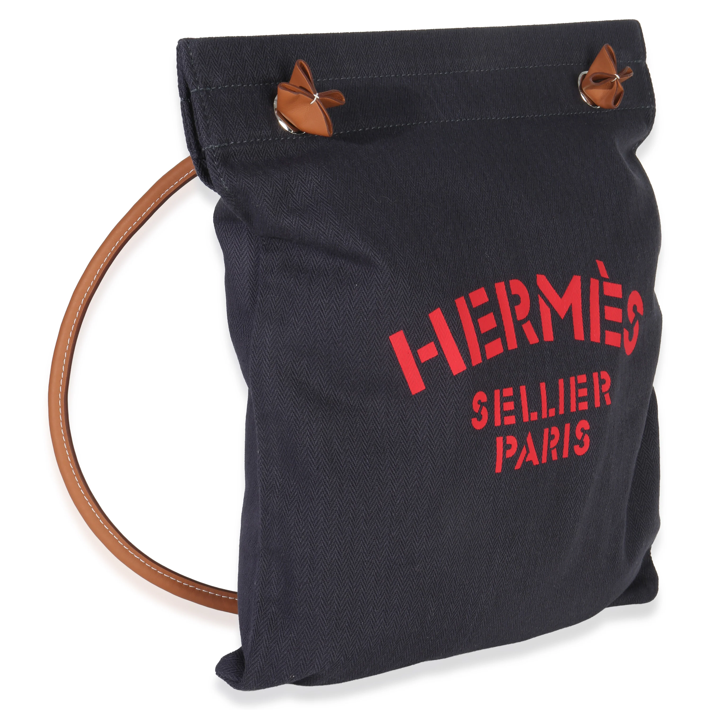 Bleu Indigo Gold Herringbone Canvas Swift Maline Bag - Image 2