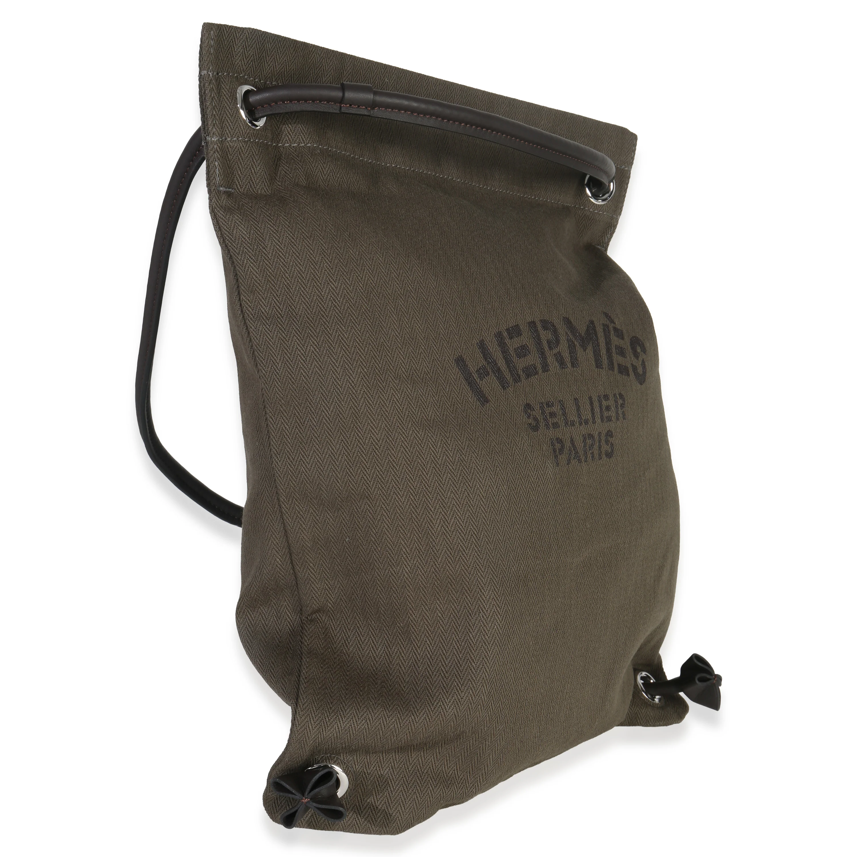 Kaki Ebene Herringbone Canvas Swift Maline Bag - Image 3