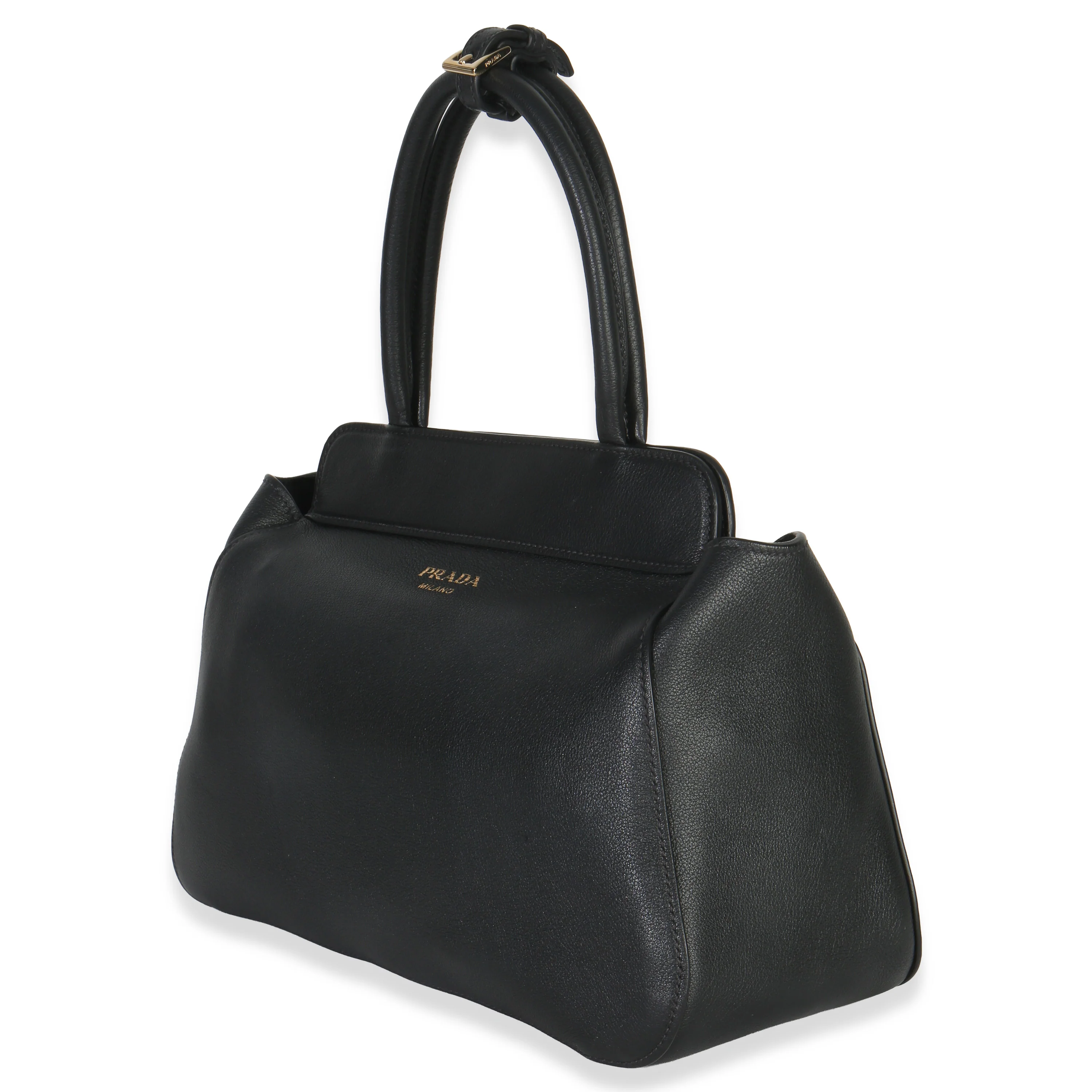 Black Soft Grain Calfskin Medium Tote - Image 3