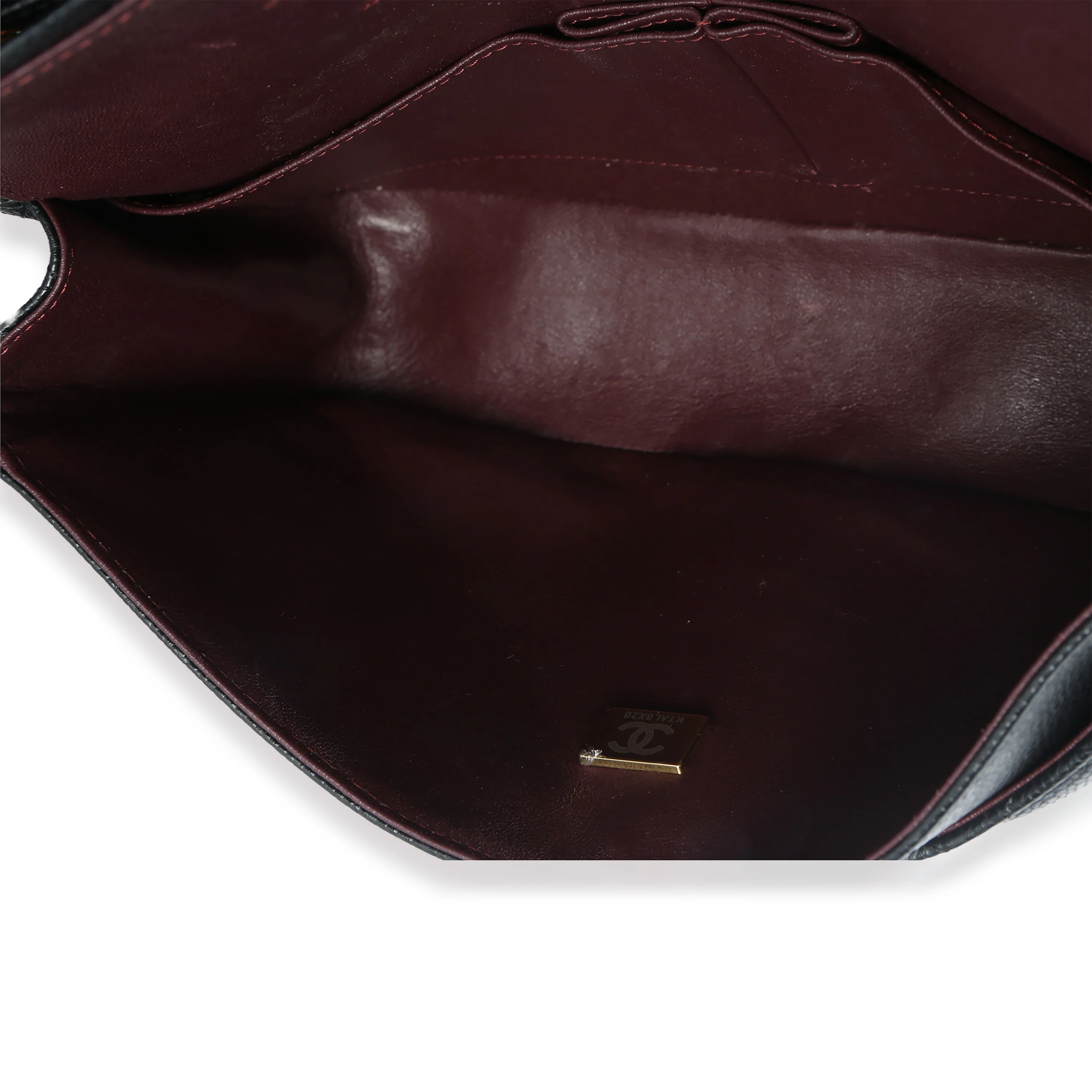 Black Quilted Caviar Medium Classic Double Flap Handbag - Image 9