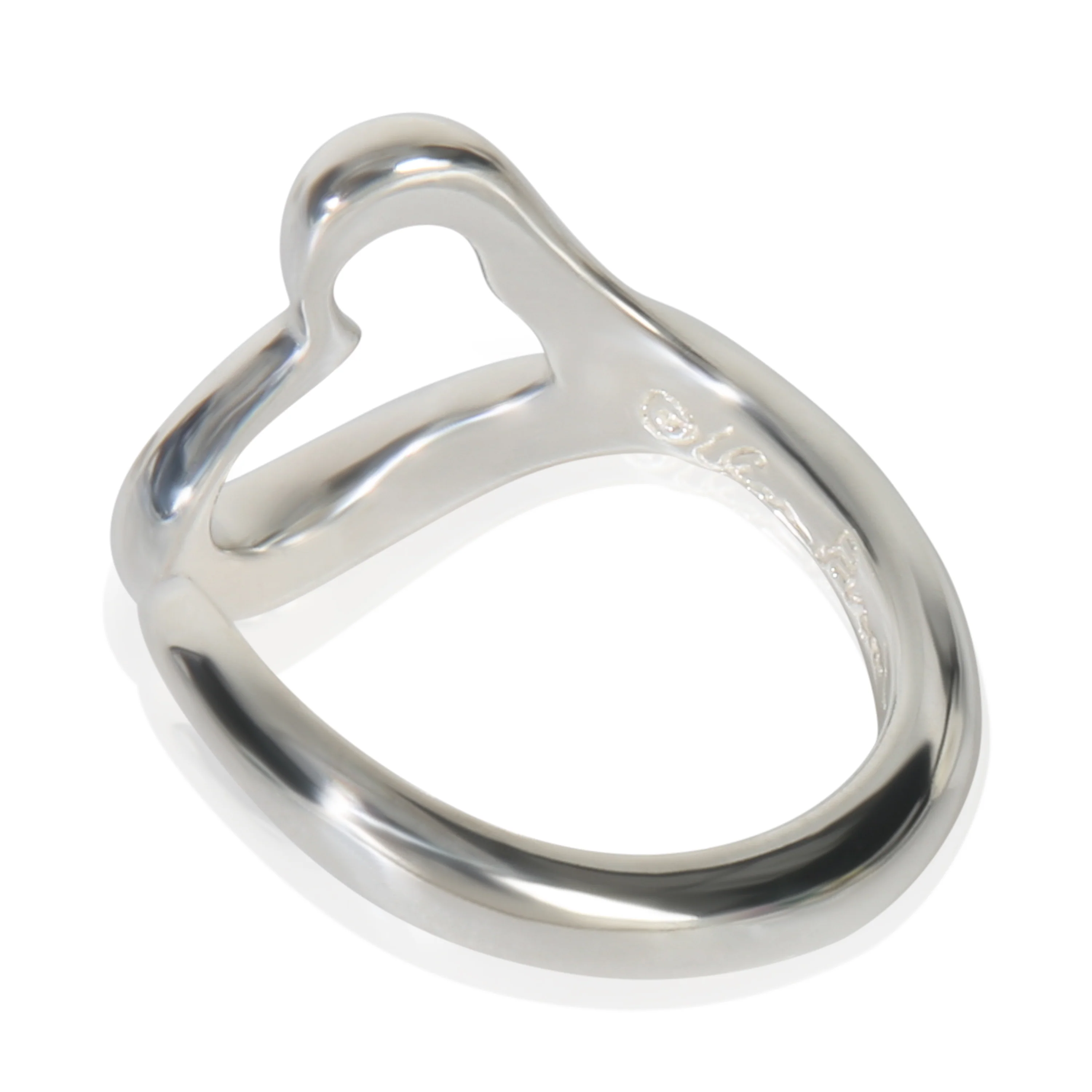 Sterling Silver Elsa Peretti Open Heart Ring - Image 3