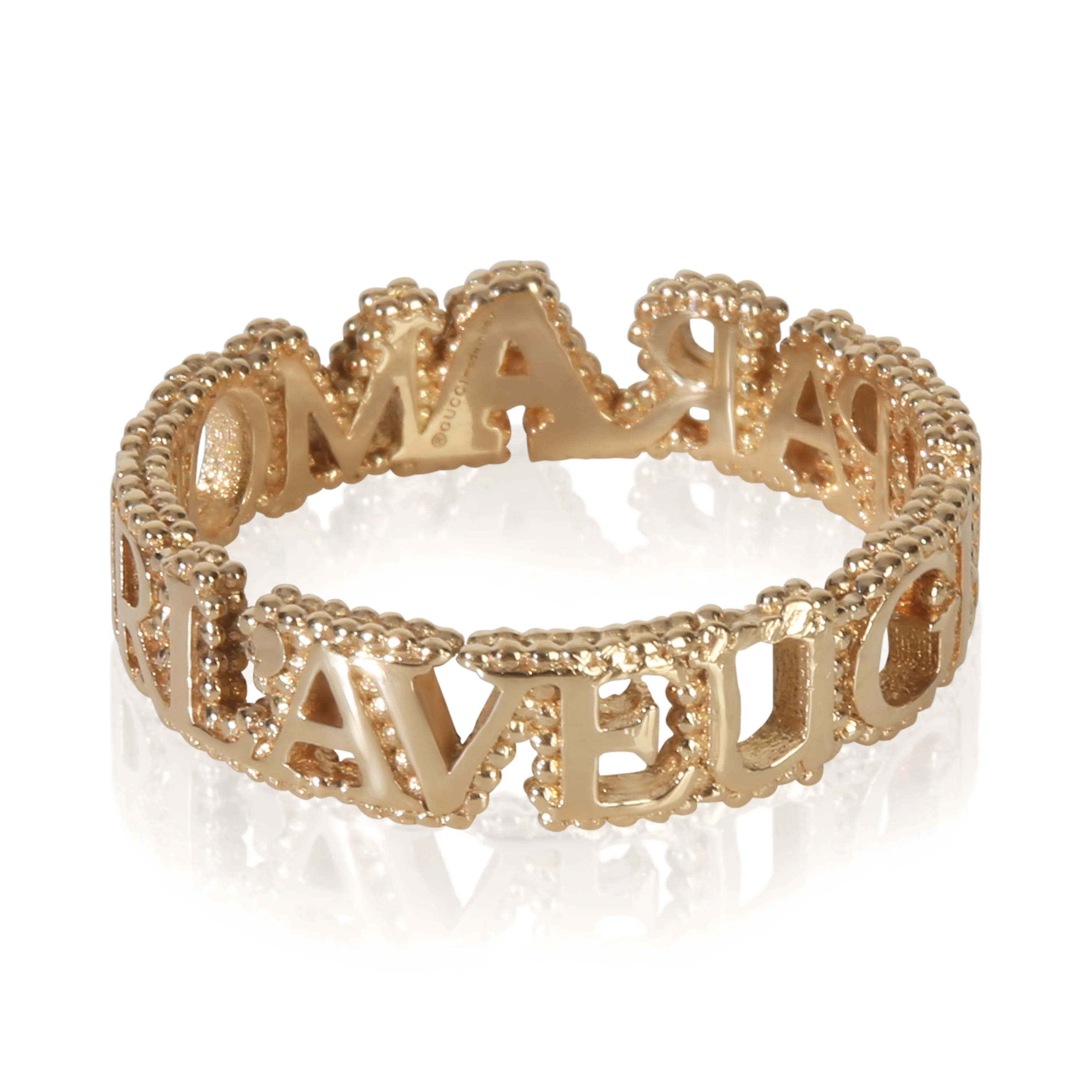 Yellow Gold Diamond LAveugle Par Amour Ring - Image 3