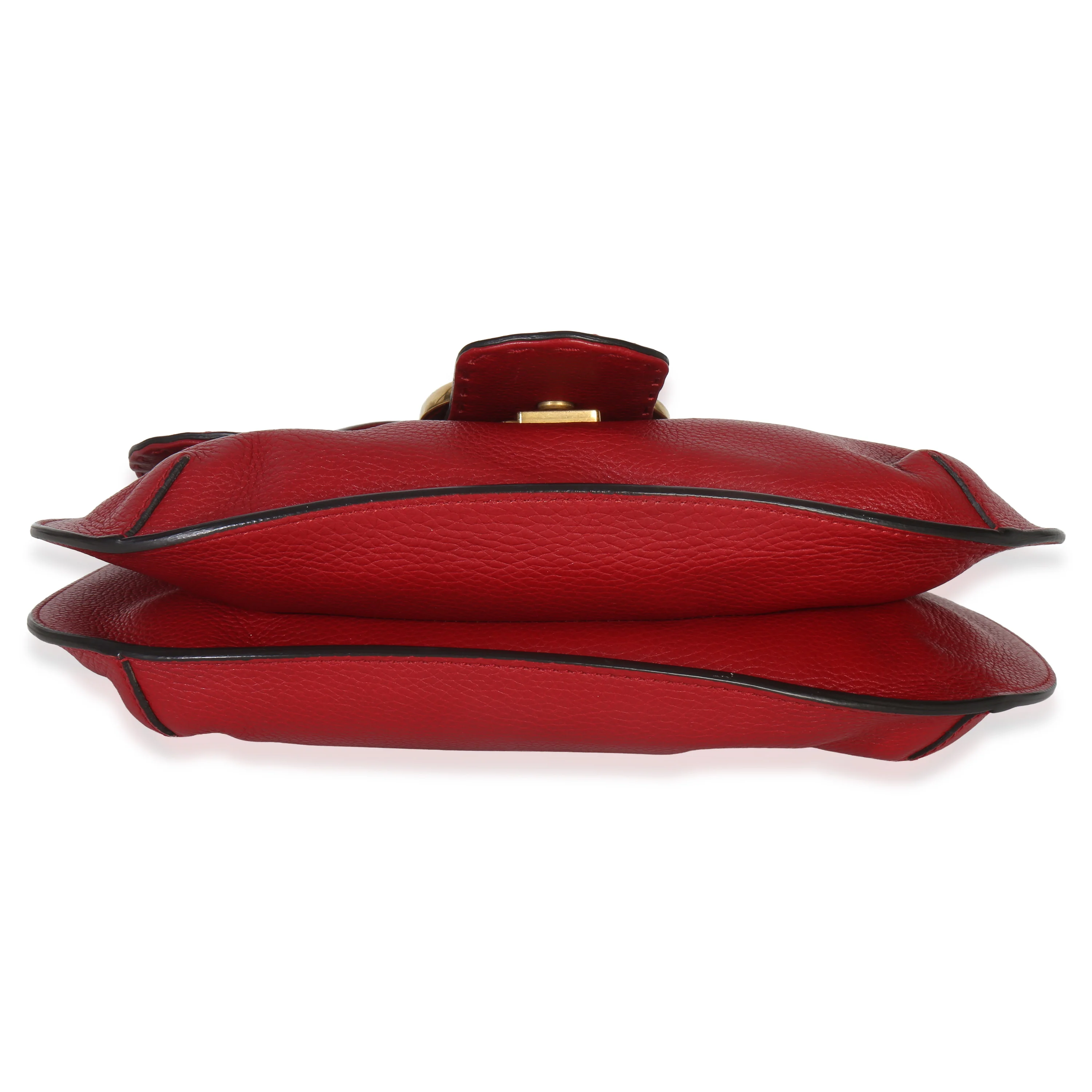 Red Cellarius Calfskin Feline GG Marmont Flap Shoulder Bag - Image 5