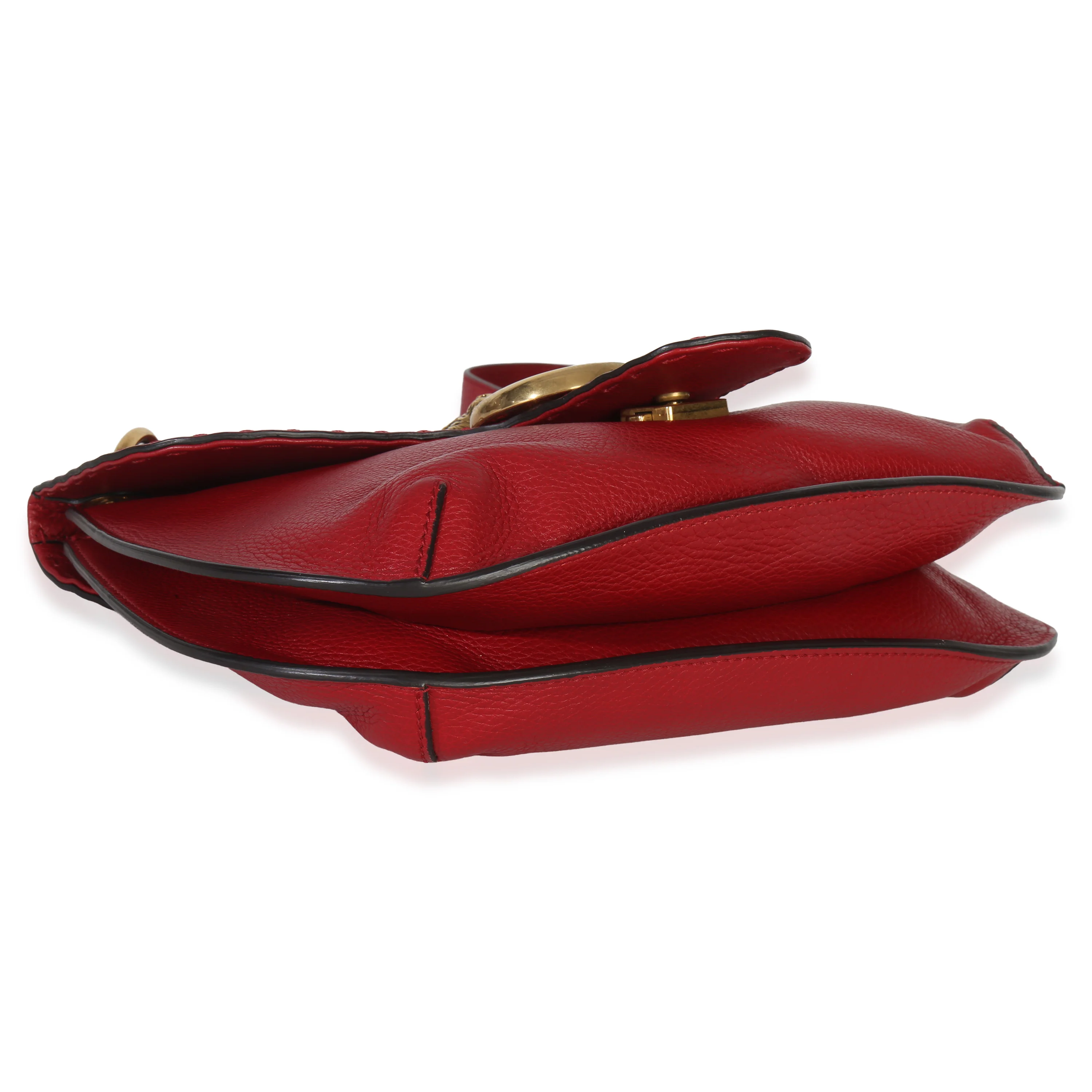 Red Cellarius Calfskin Feline GG Marmont Flap Shoulder Bag - Image 6
