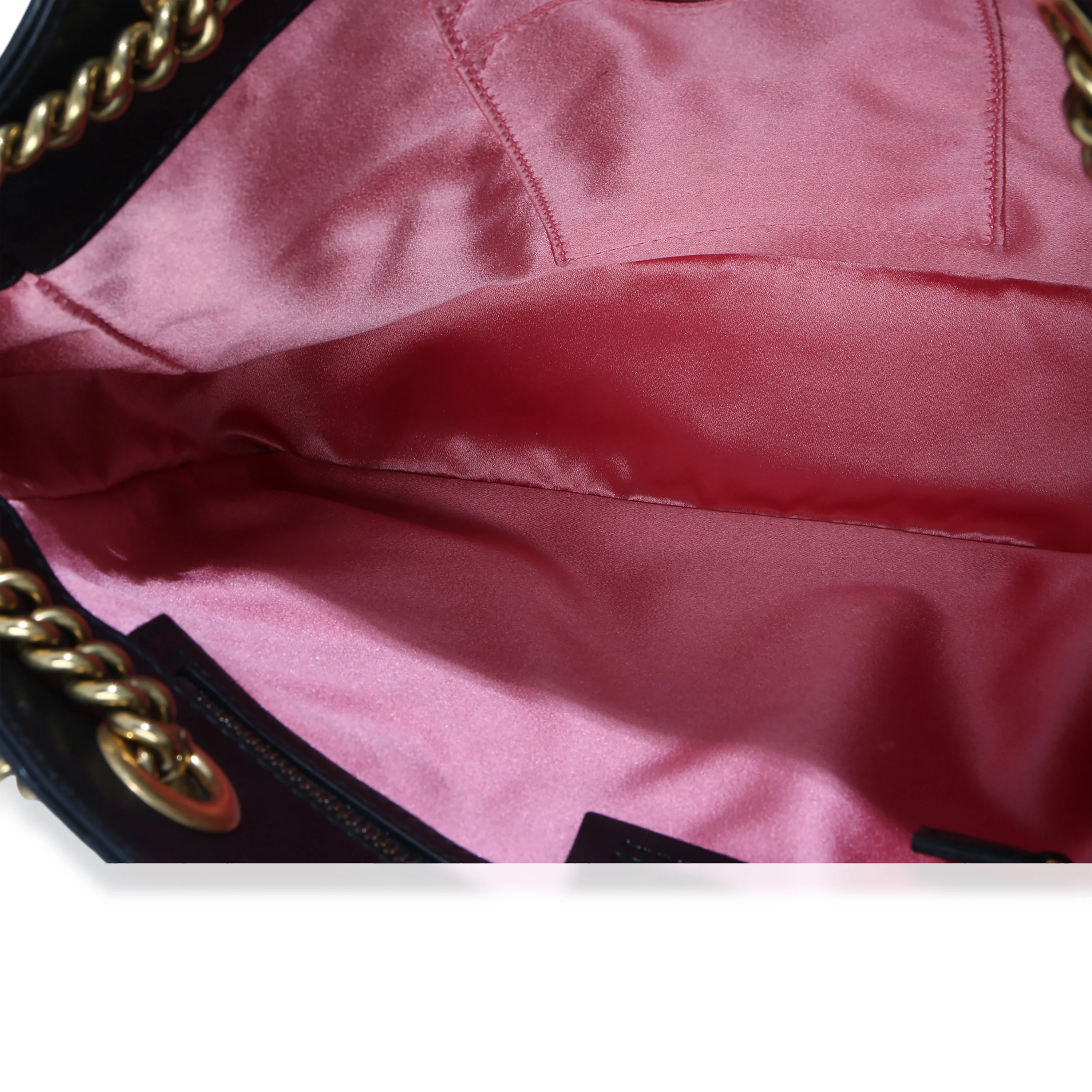 Black White Matelasse Medium GG Marmont Chain Tote - Image 9