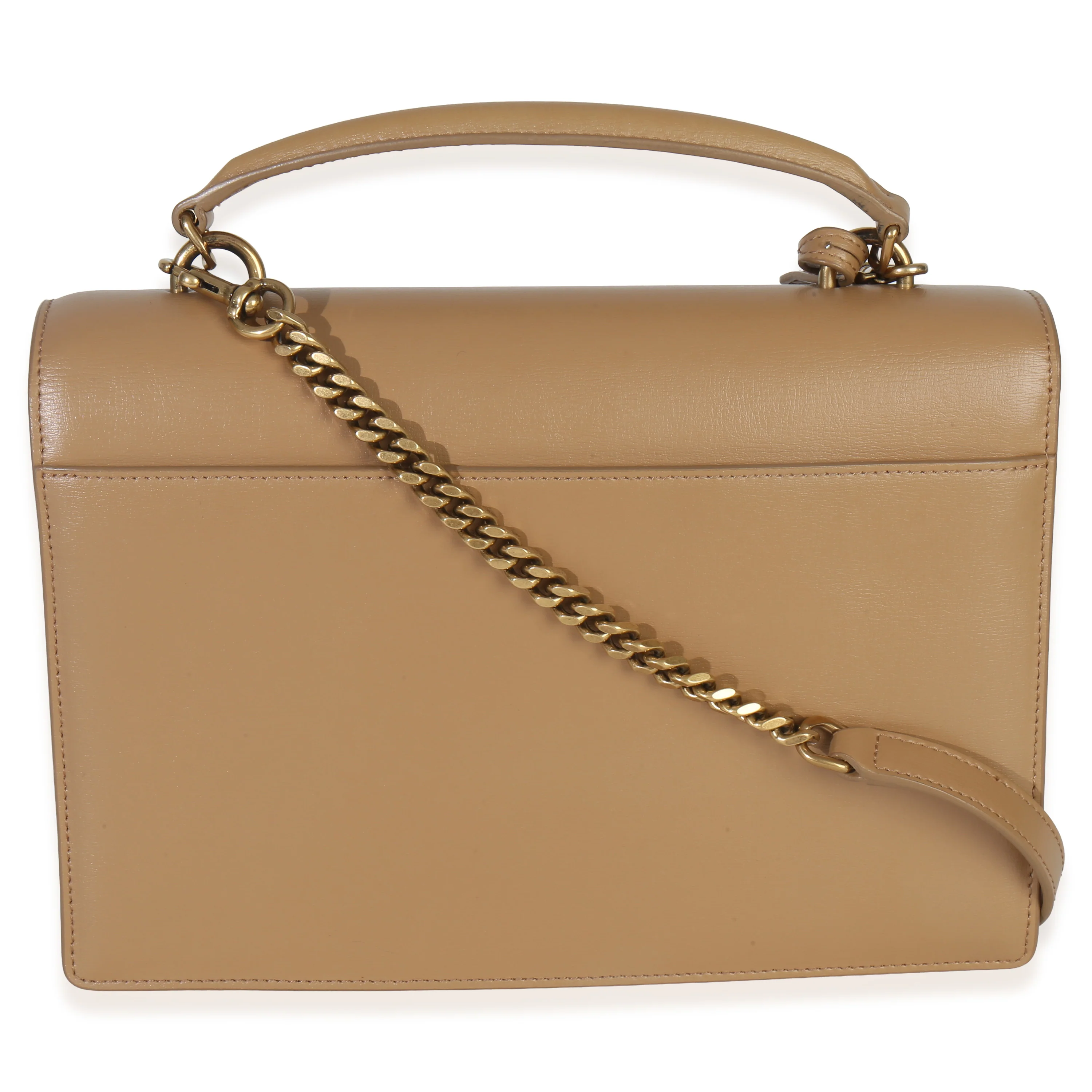 Natural Tan Smooth Calfskin Medium Monogram Sunset Satchel - Image 4