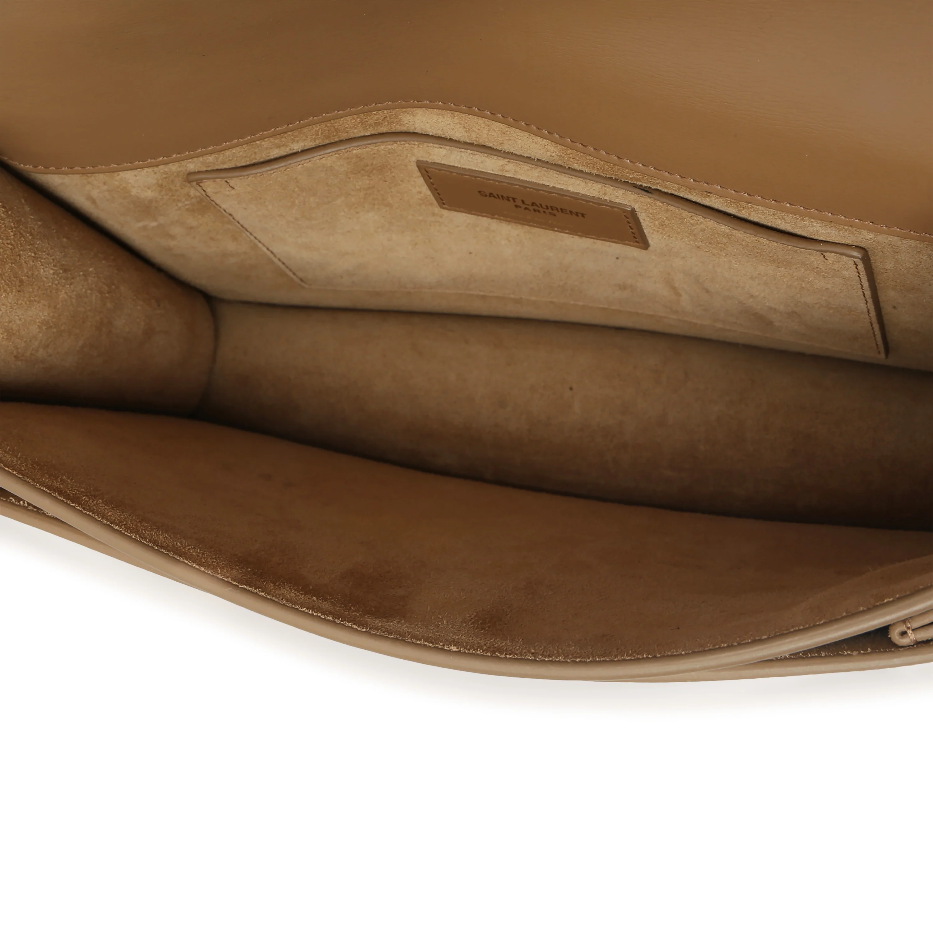 Natural Tan Smooth Calfskin Medium Monogram Sunset Satchel - Image 9