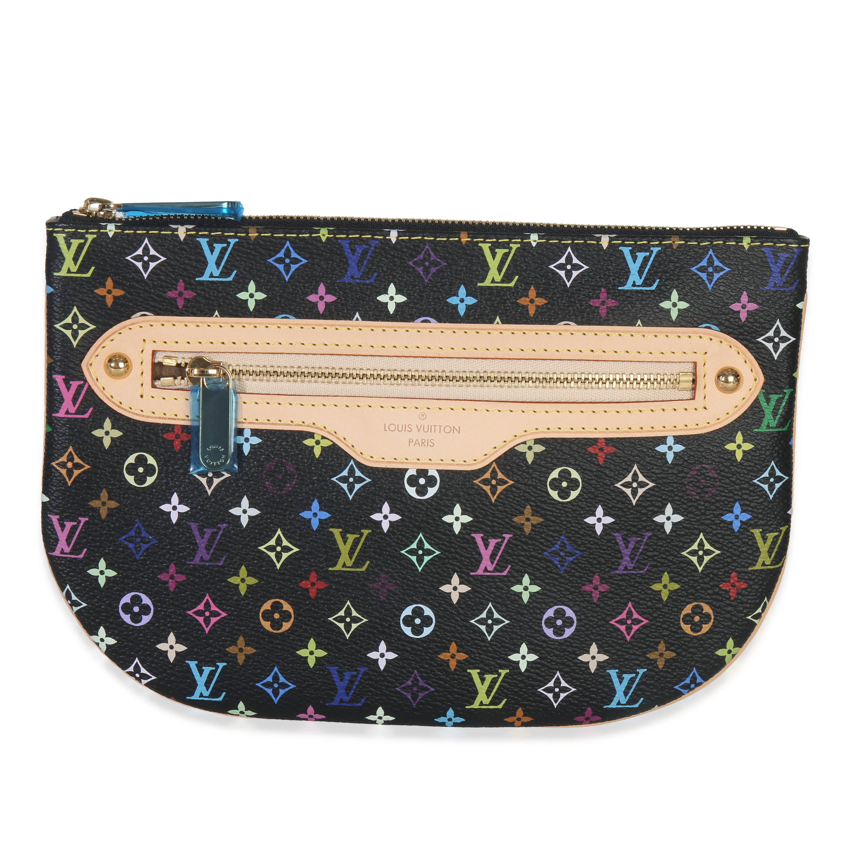 Black Multicolore Monogram Canvas Pochette Plate GM
