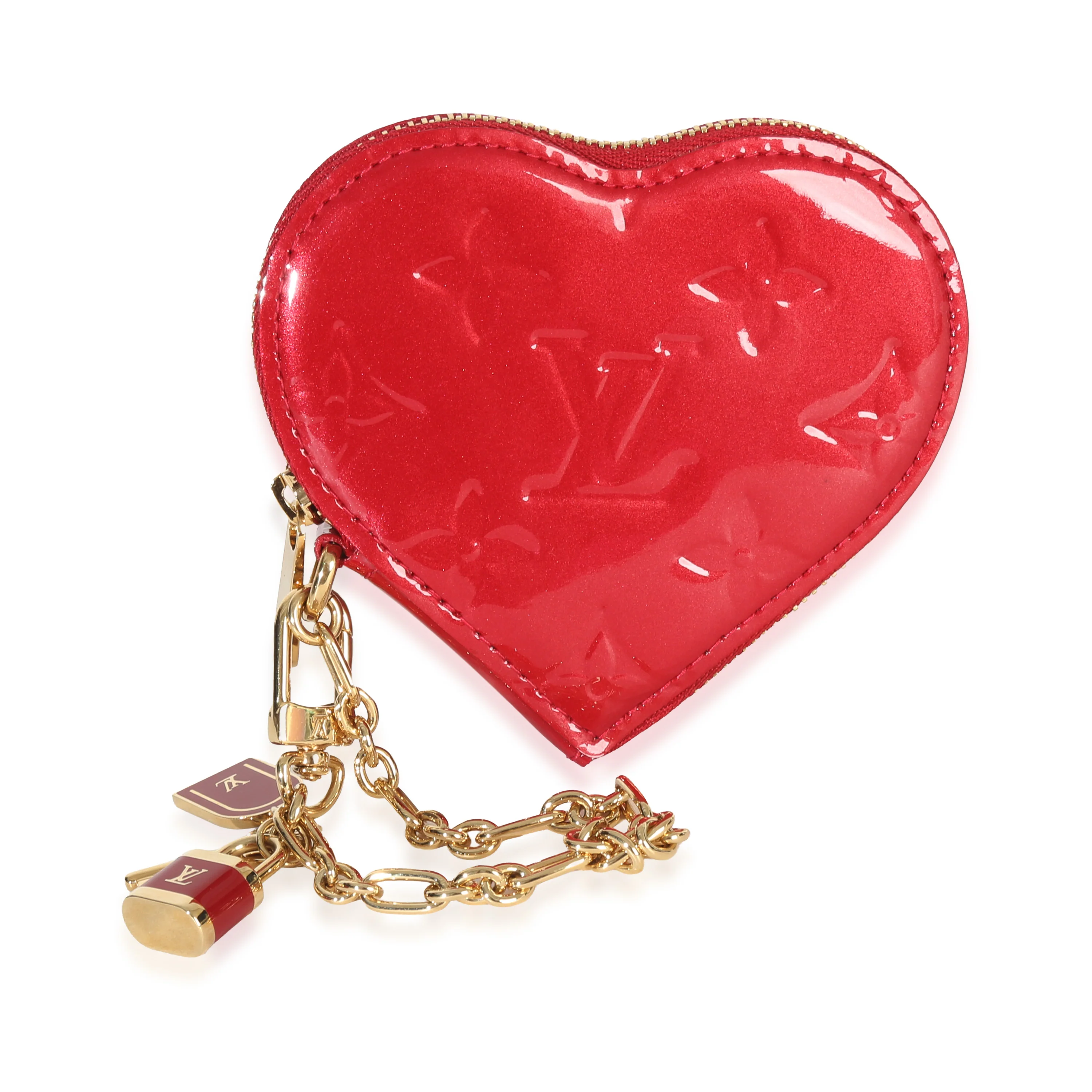 Pomme DAmour Monogram Vernis Coeur Heart Coin Purse
