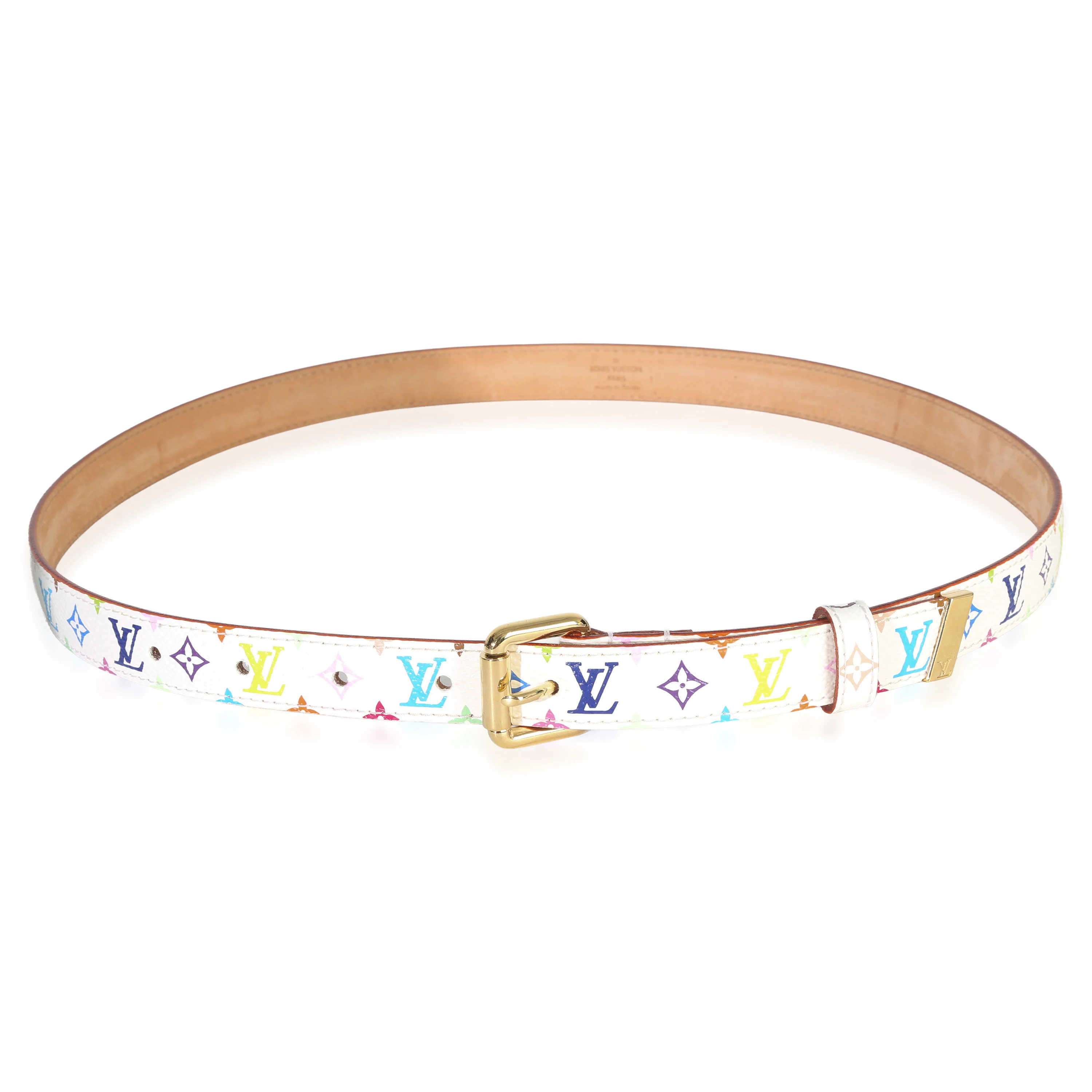 White Multicolore Monogram 30mm Belt 80/32 - Image 2