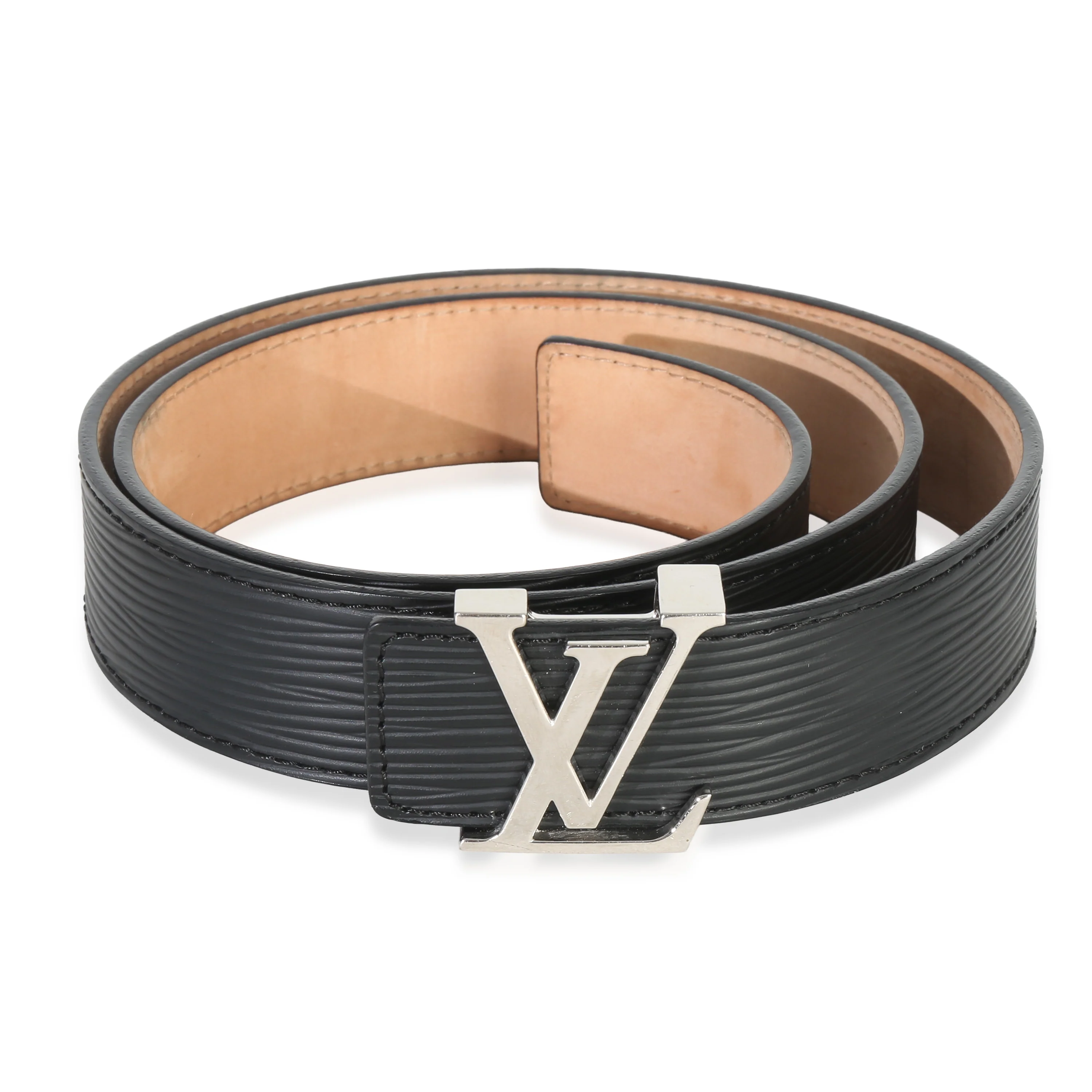 Black Epi LV Initiales 30mm Belt 80/32