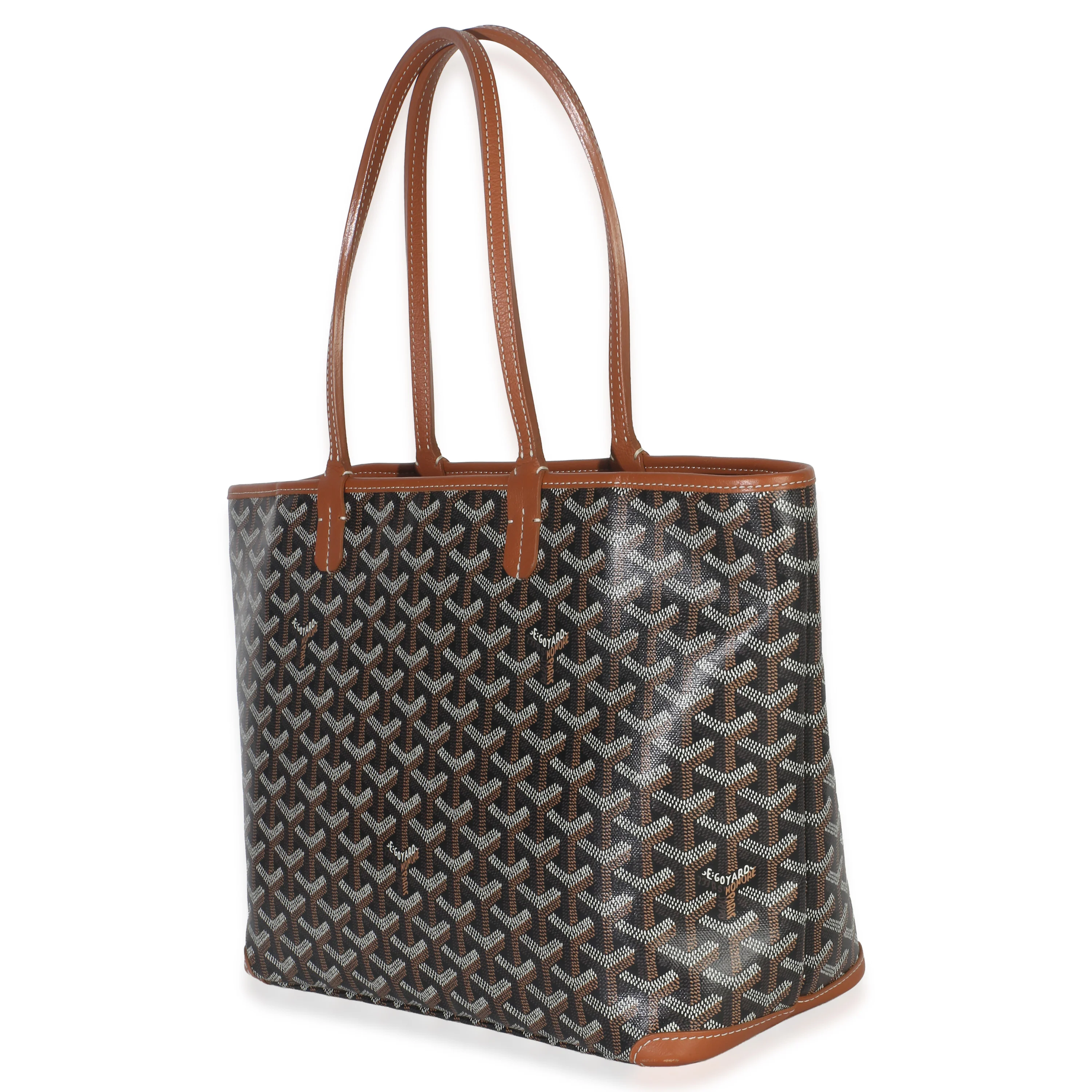 Gold Black Goyardine Canvas Artois PM - Image 2