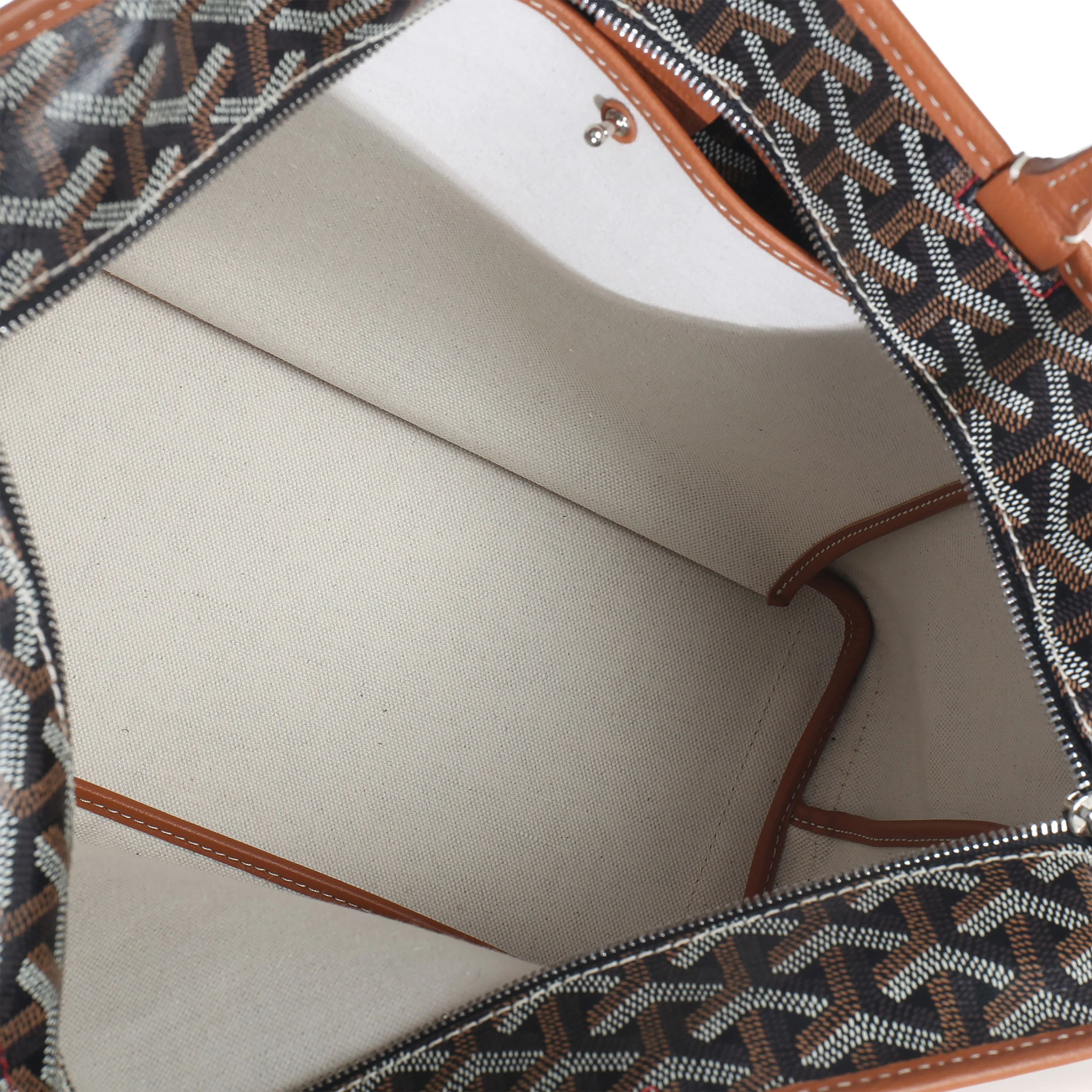 Gold Black Goyardine Canvas Artois PM - Image 8