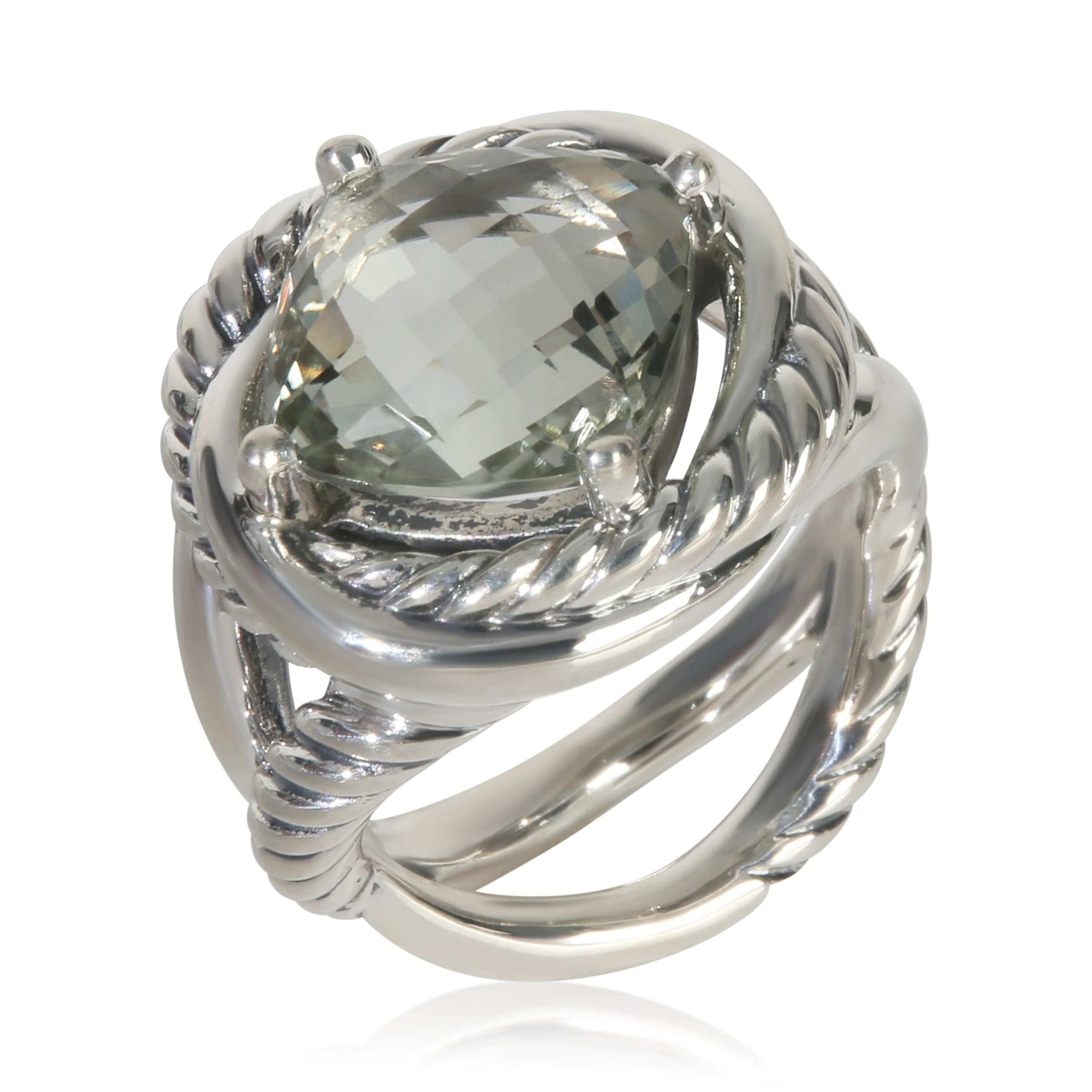 Sterling Silver Prasiolite Infinity Ring - Image 4