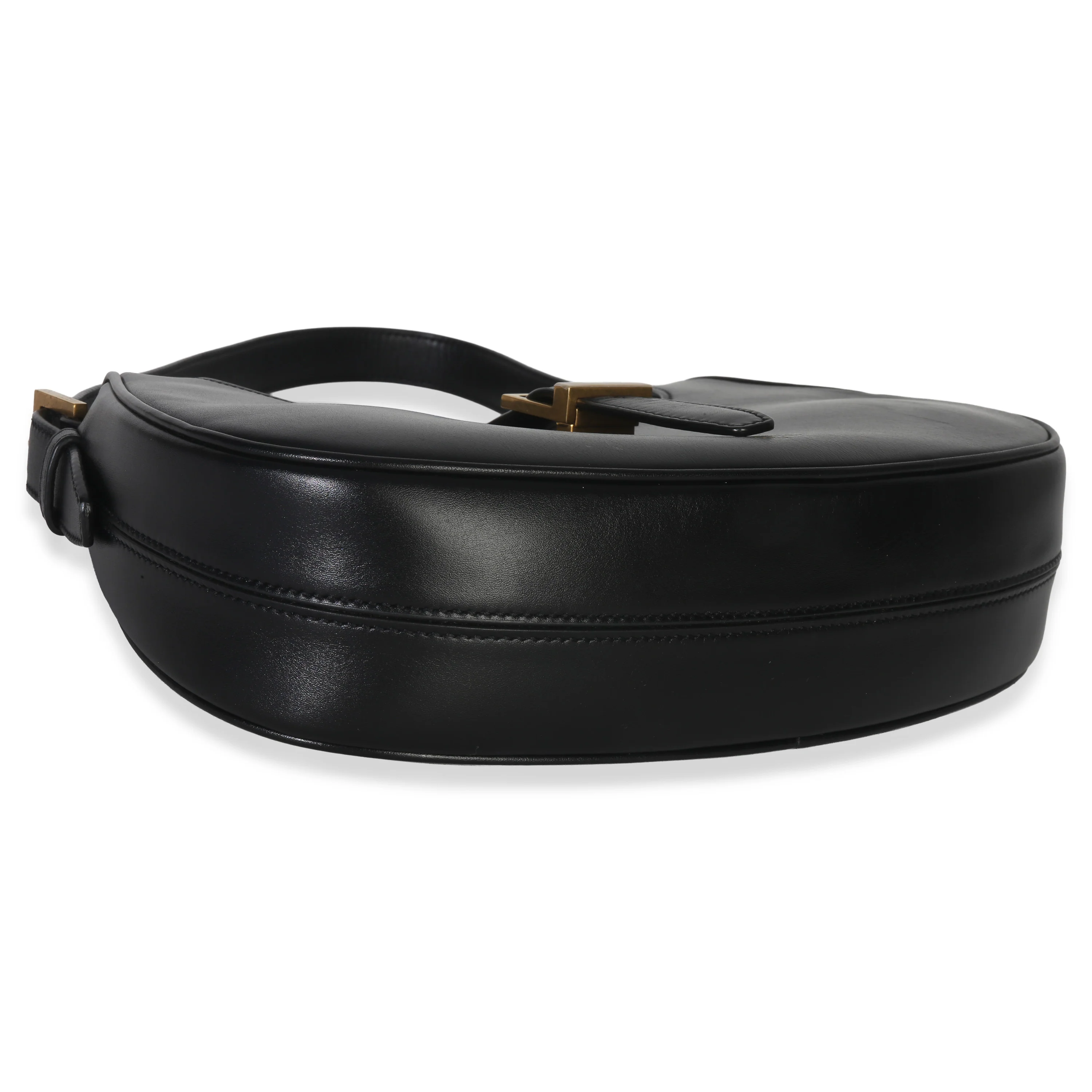 Black Smooth Calfskin Le Fermoir Hobo - Image 6