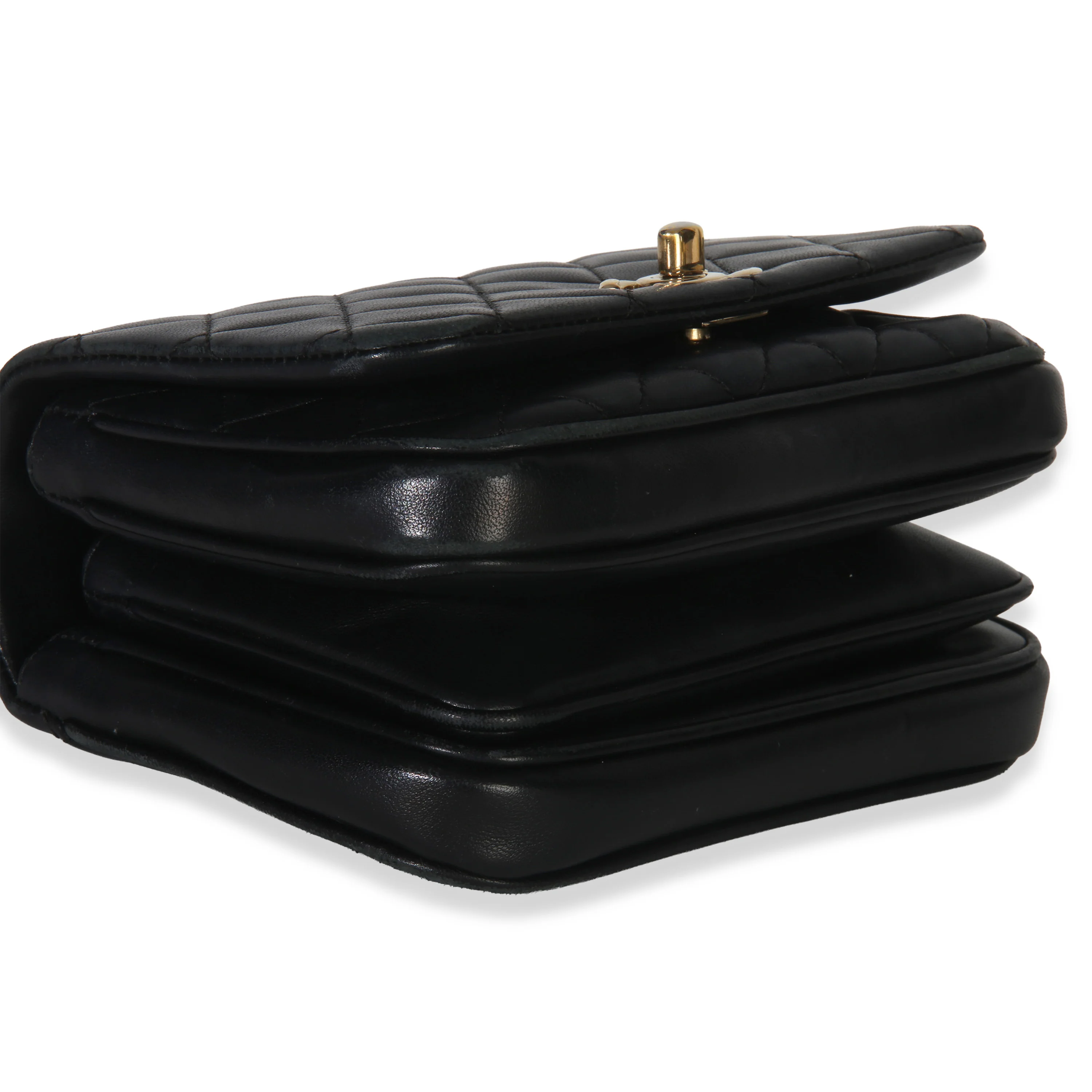 Black Quilted Lambskin Mini Citizen Chic Flap Bag - Image 6